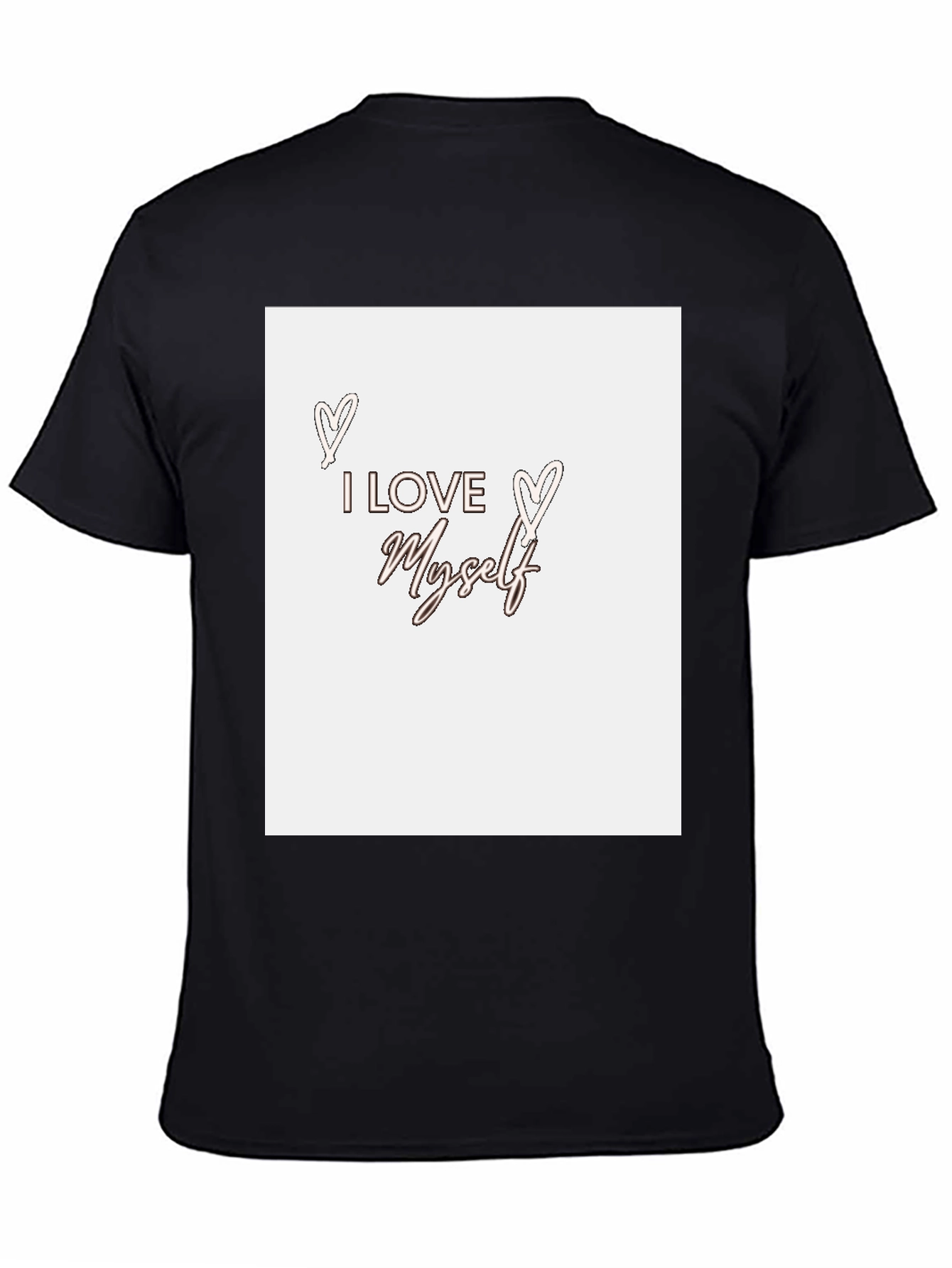 Black I Love Myself Graphic T-Shirt - Trendy Tee view 4