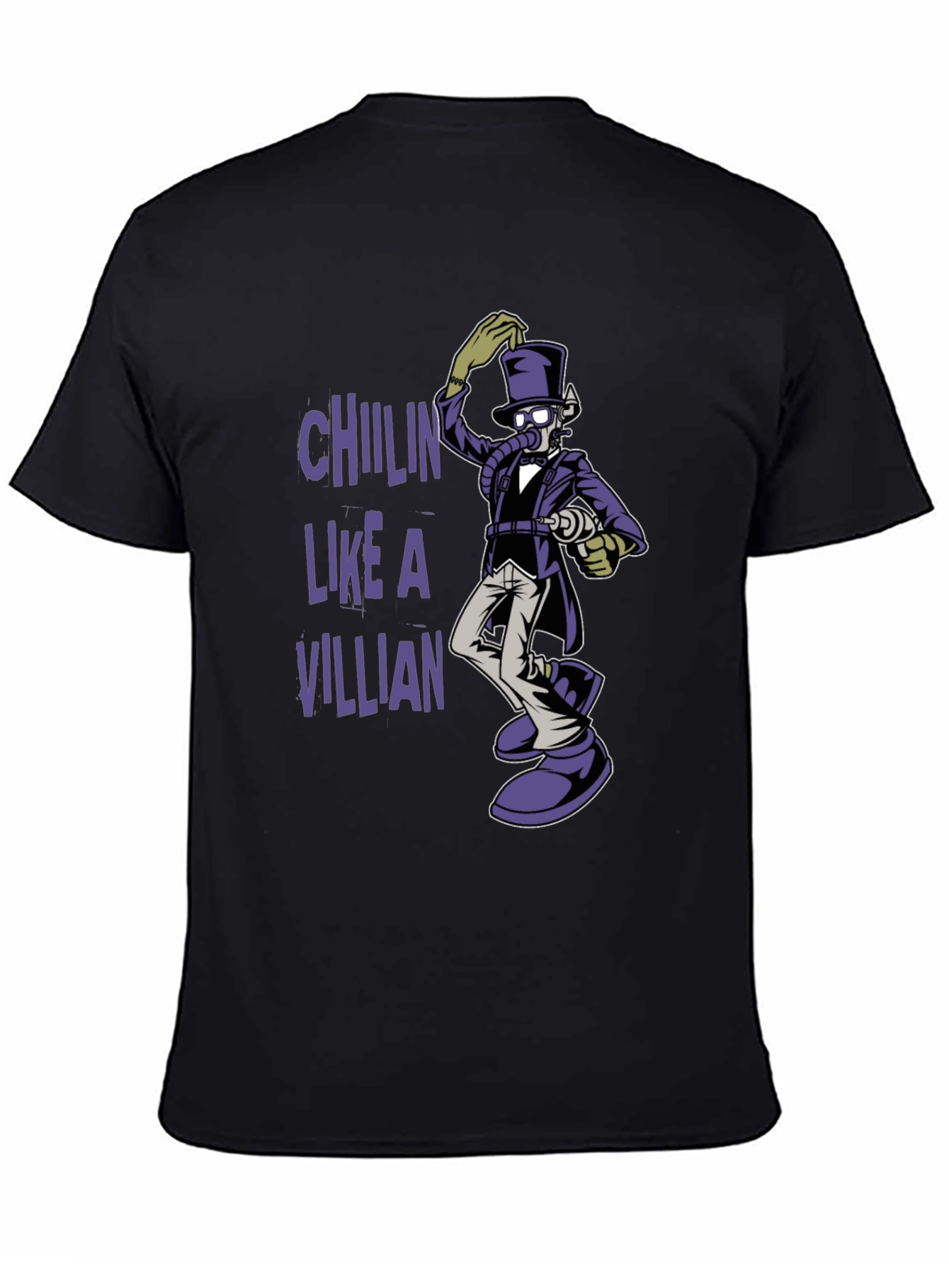 Black Chillin' Like a Villain Graphic Tee view 4