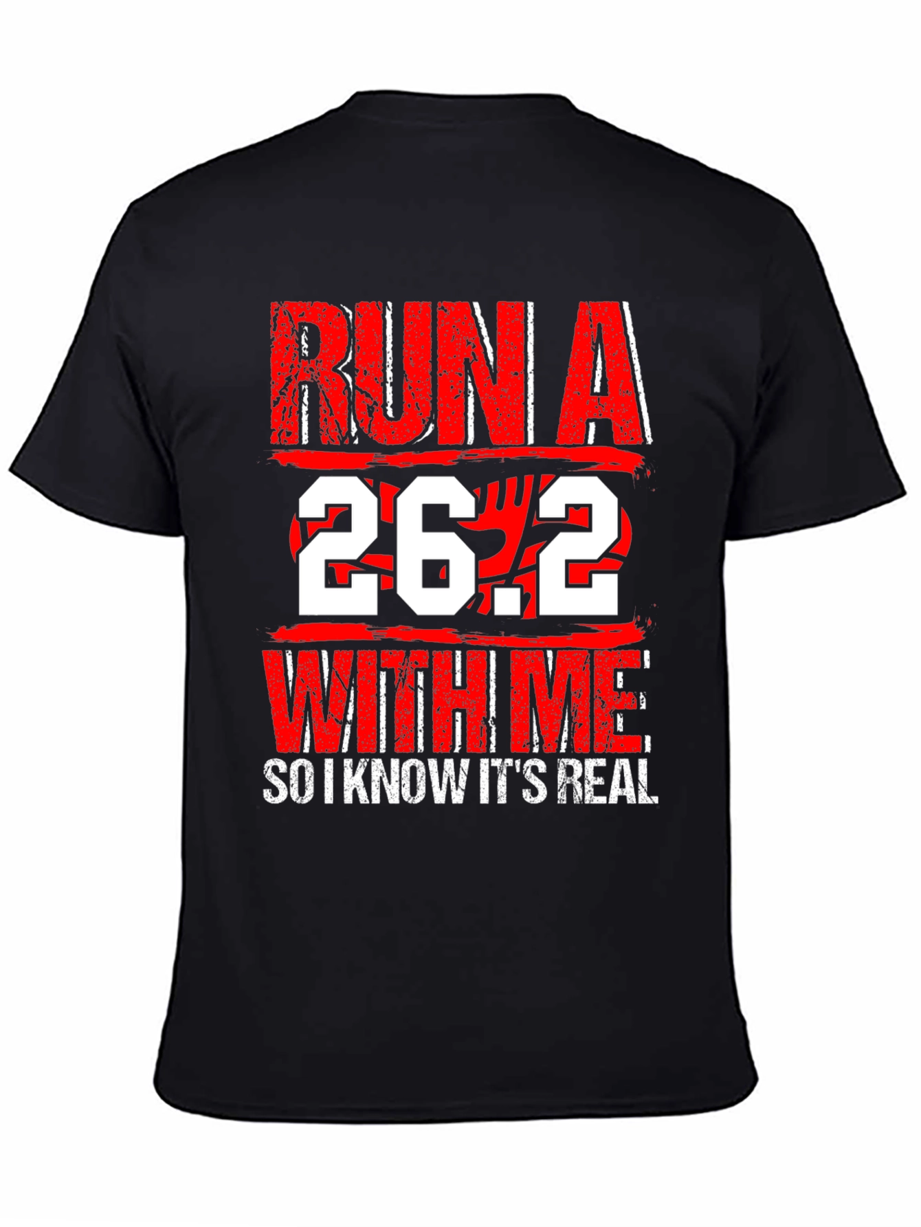 Black Run A 26.2 With Me Graphic T-Shirt view 4