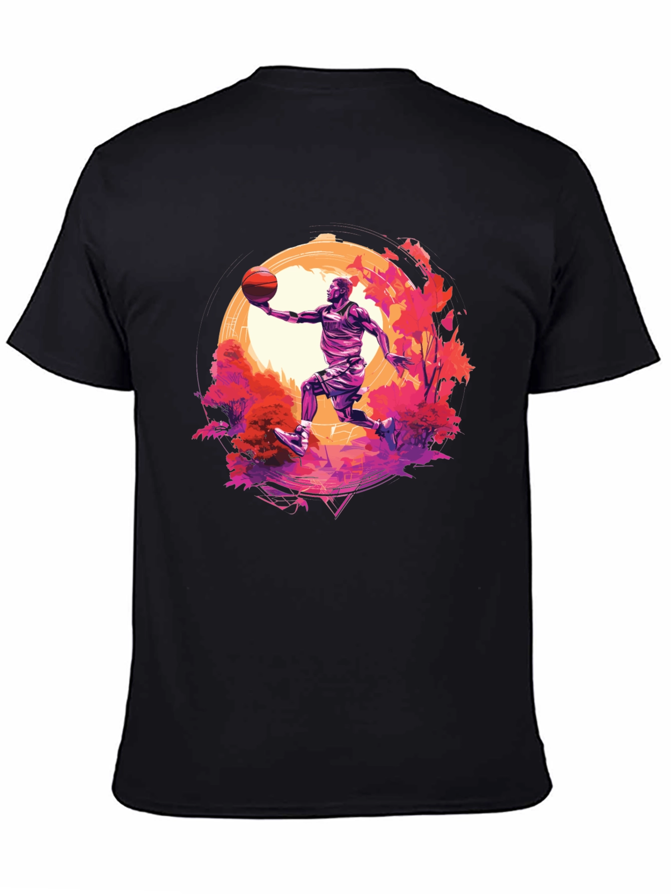 Black Basketball Player Graphic Tee - Stylish Sports Apparel view 4