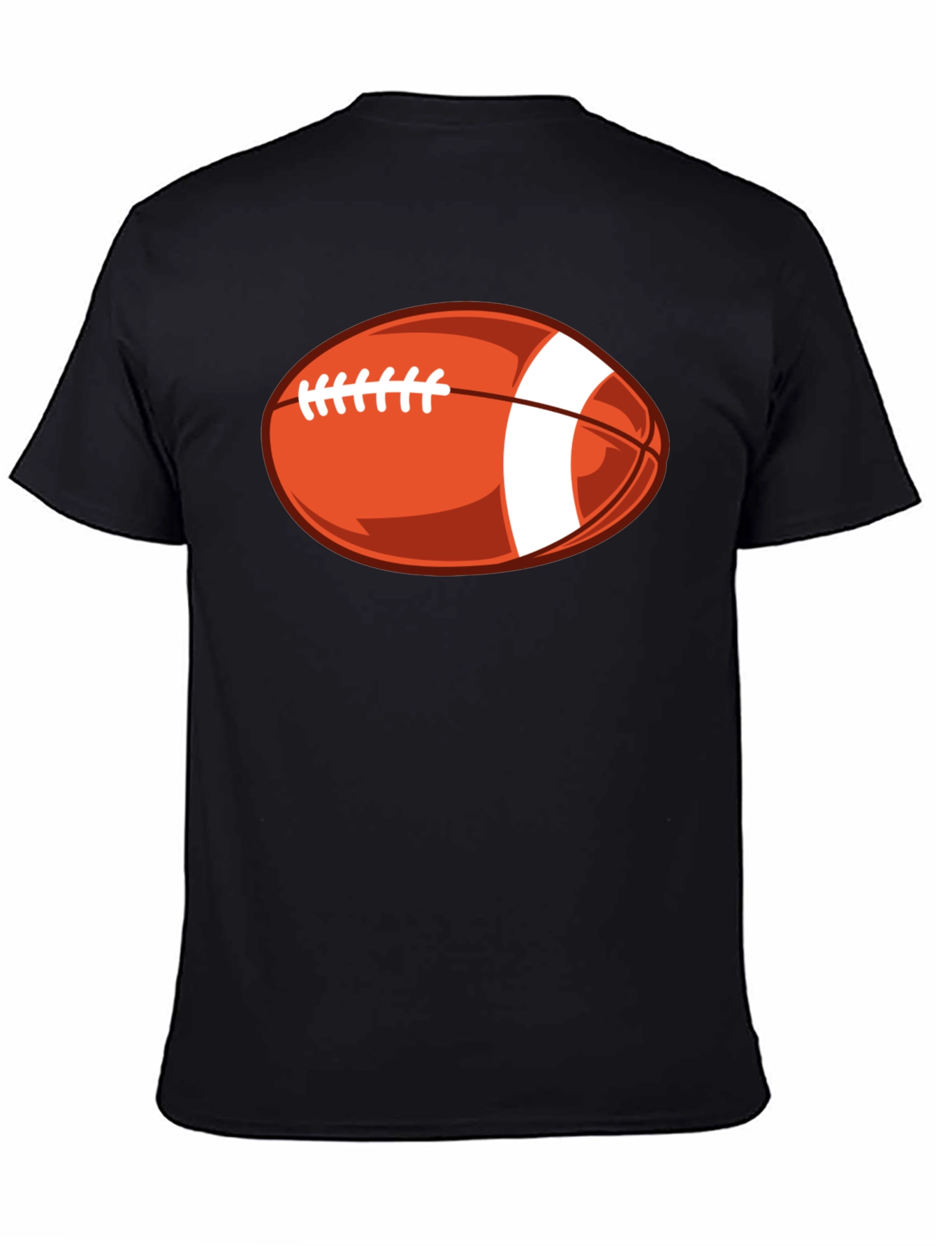 Black Football Graphic Tee - Stylish Black T-Shirt view 4