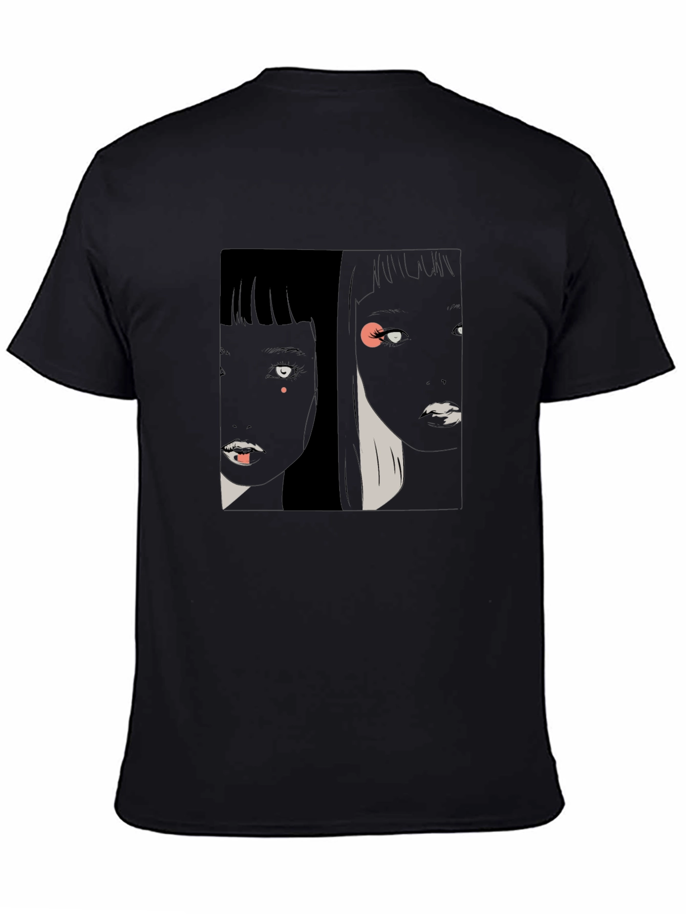 Black Abstract Graphic Print Black T-Shirt view 4