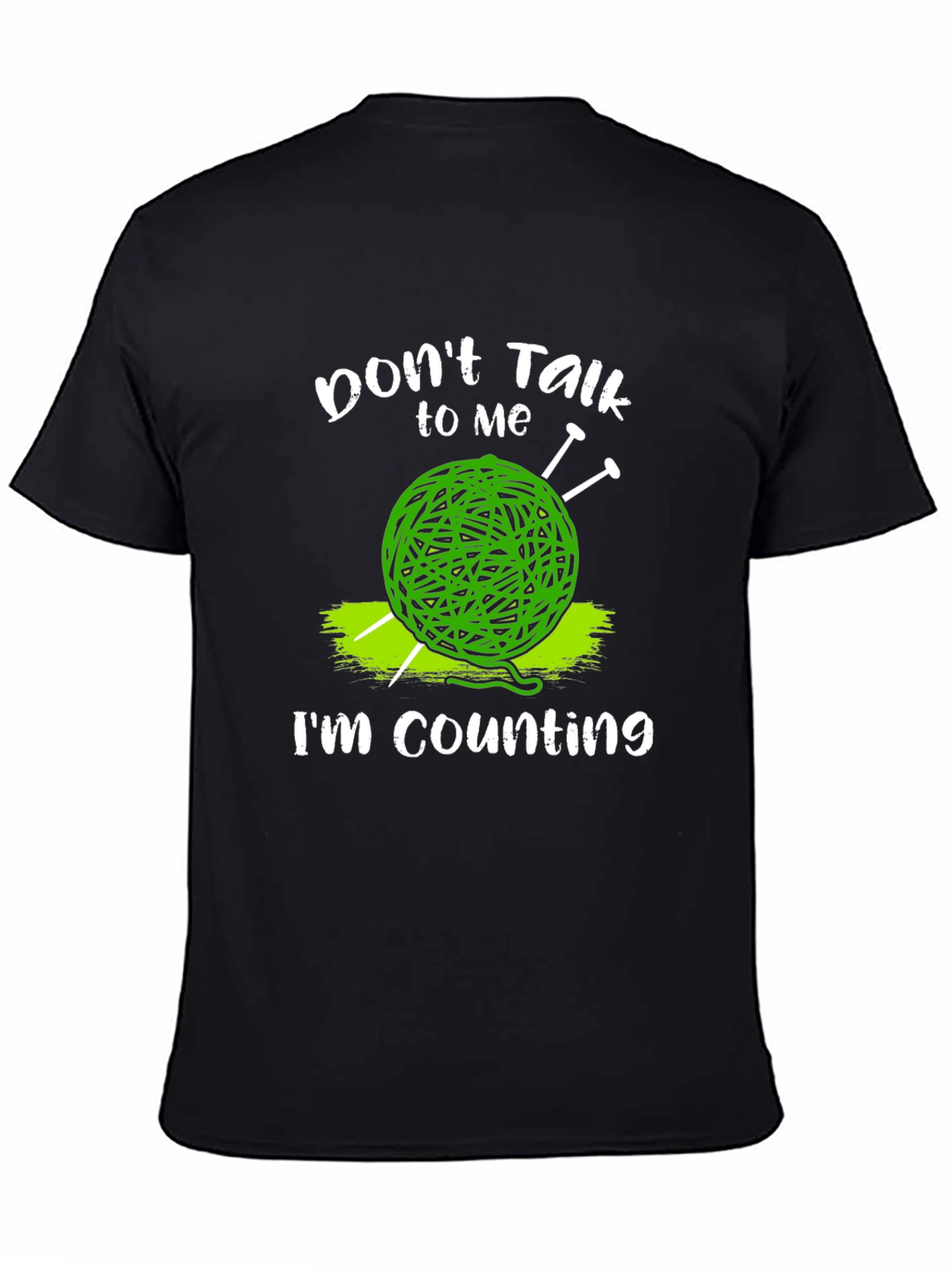 Black Knitting Lover T-Shirt - Don't Talk To Me view 4