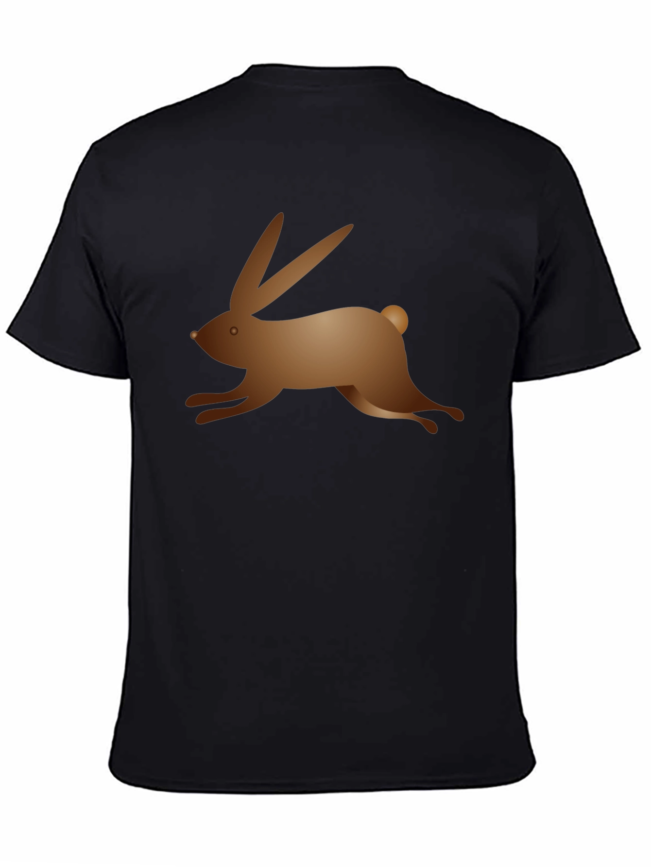 Black Black T-Shirt with Bunny Graphic view 4