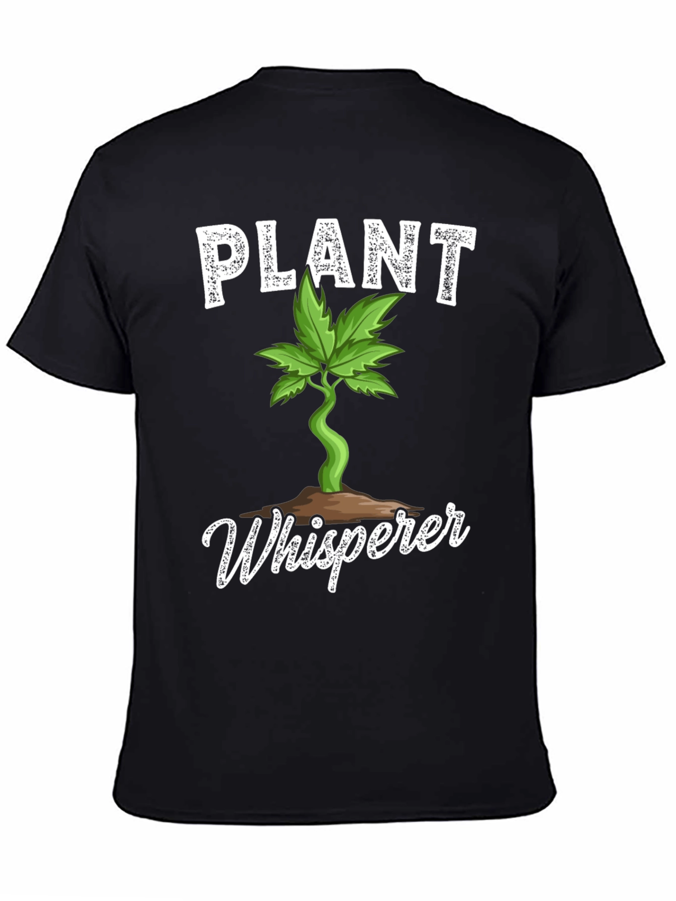 Black Plant Whisperer Graphic Tee - Gardener T-Shirt view 4