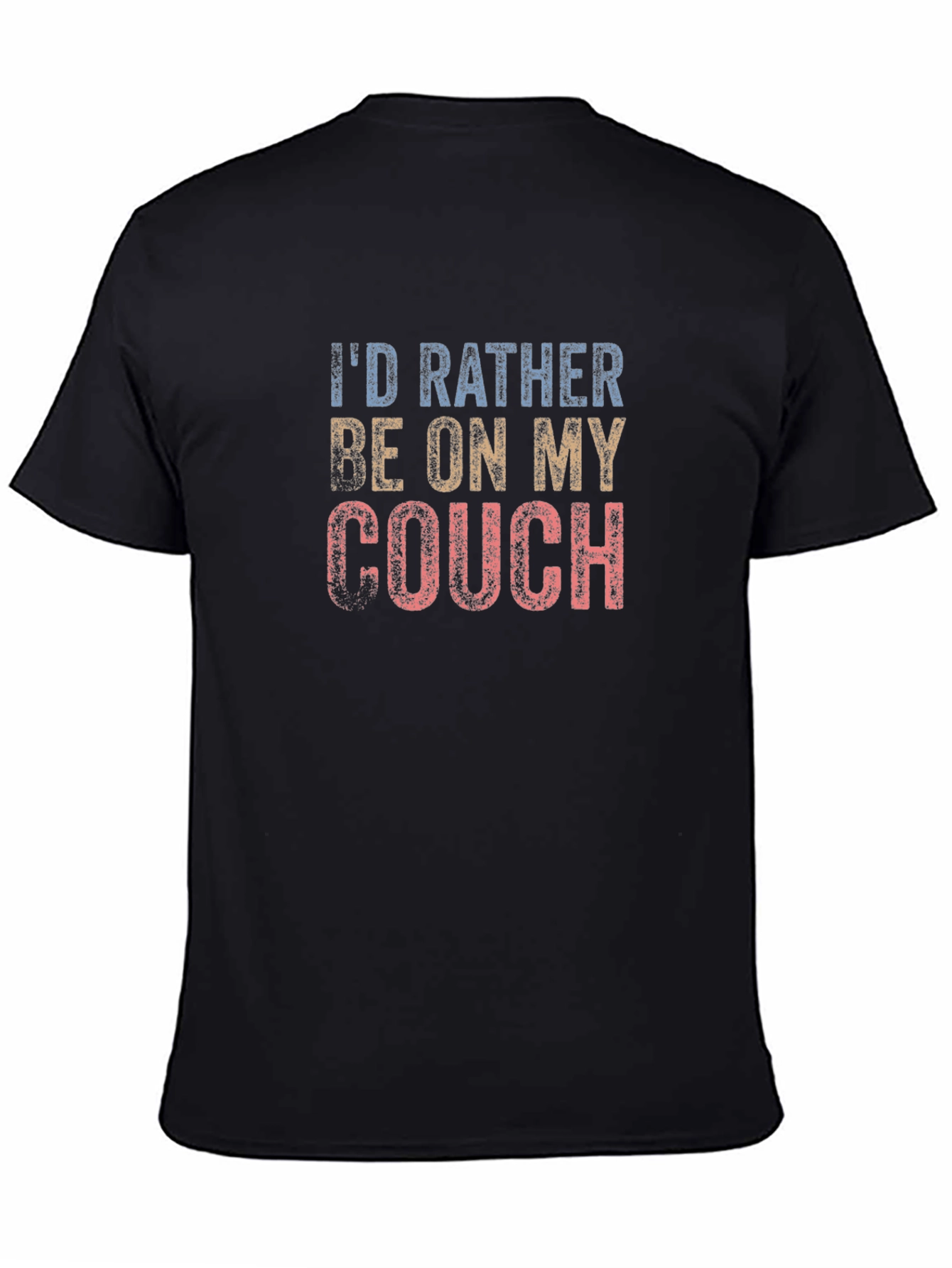 Black I'd Rather Be On My Couch Graphic Tee view 4