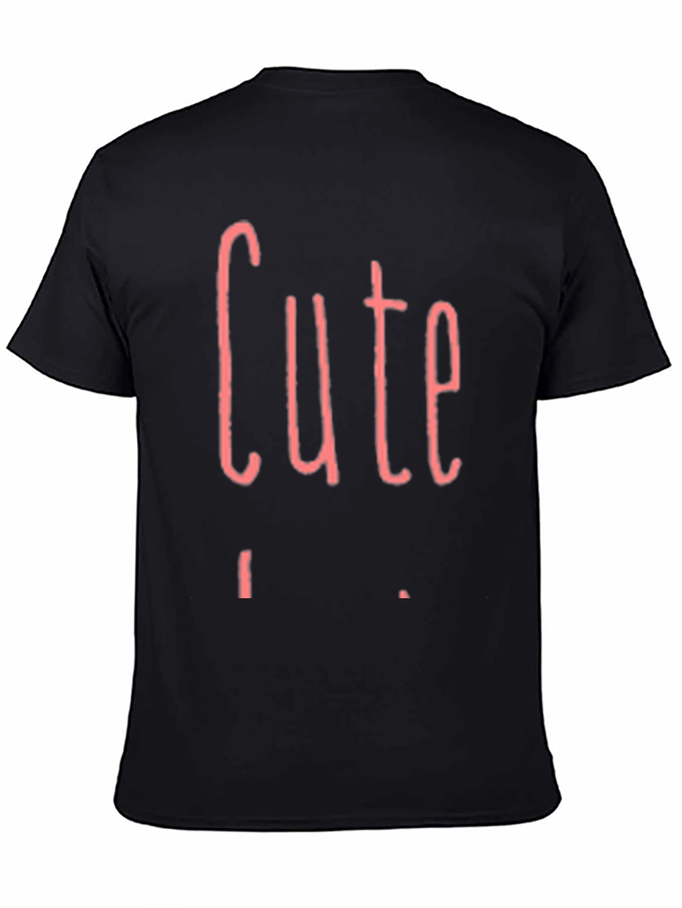 Black Cute Graphic Tee - Black Unisex T-Shirt view 4