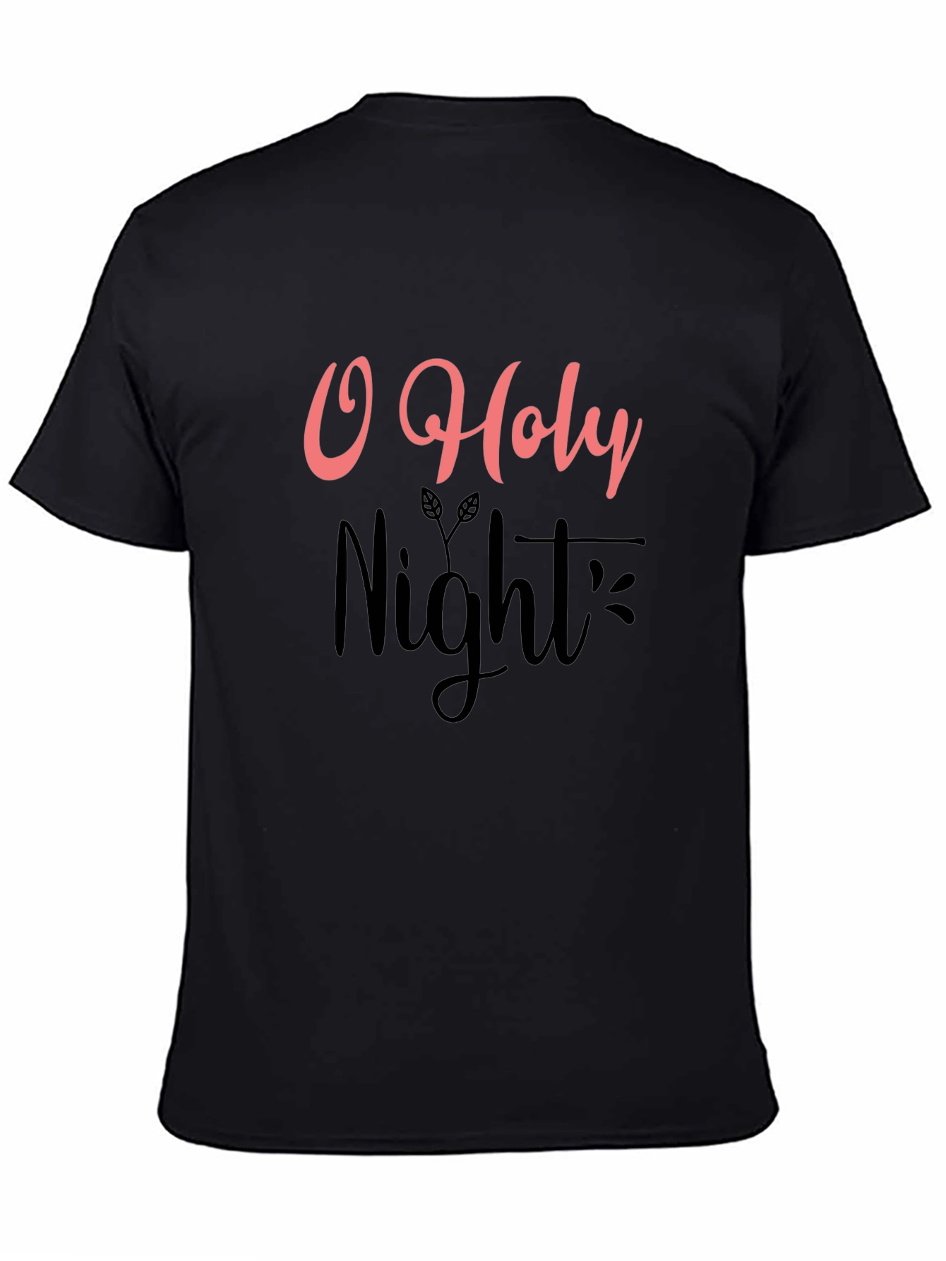 O Holy Night Graphic Tee - Black Holiday T-Shirt - 4