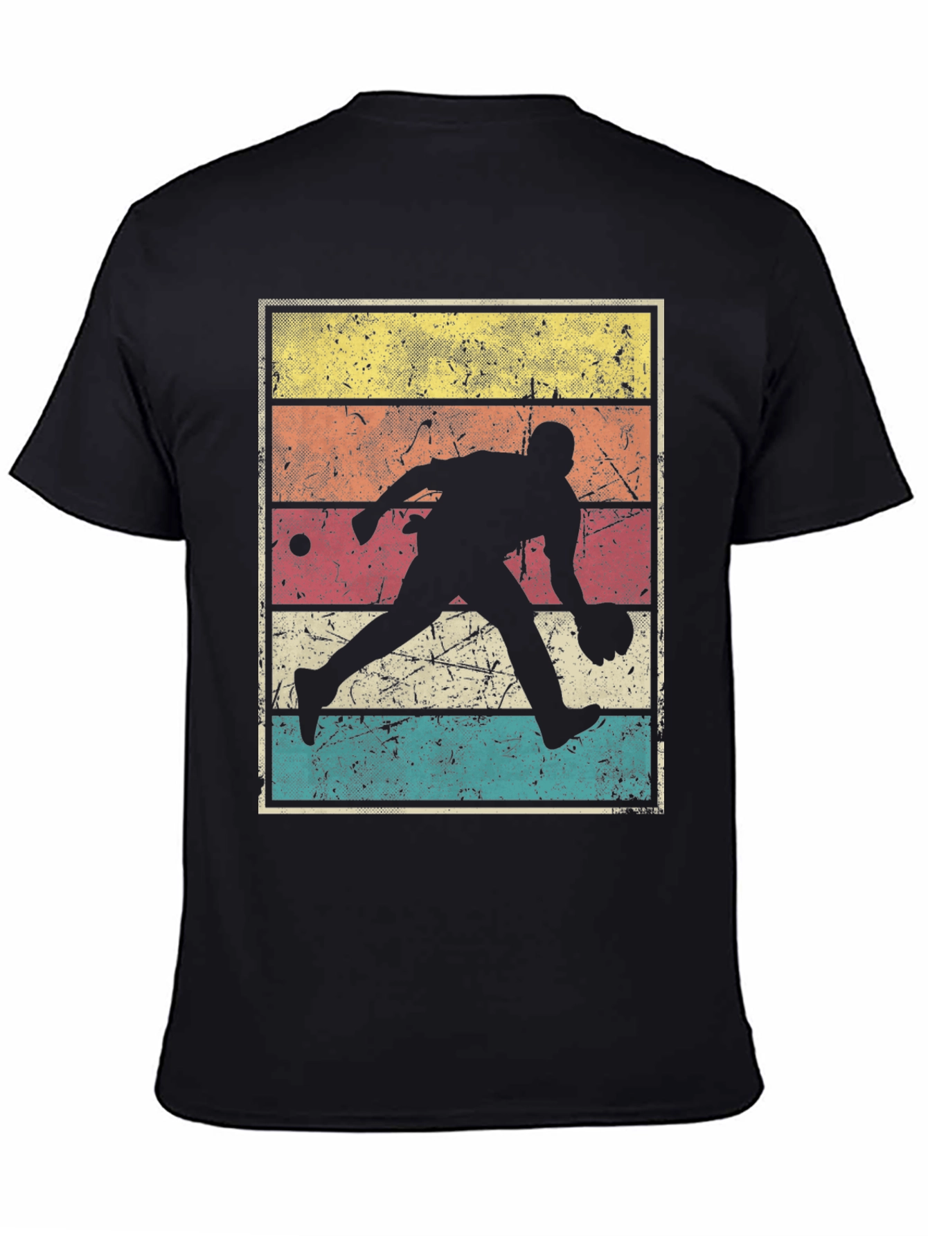 Black Retro Bowling T-Shirt - Vintage Style Strike! view 4