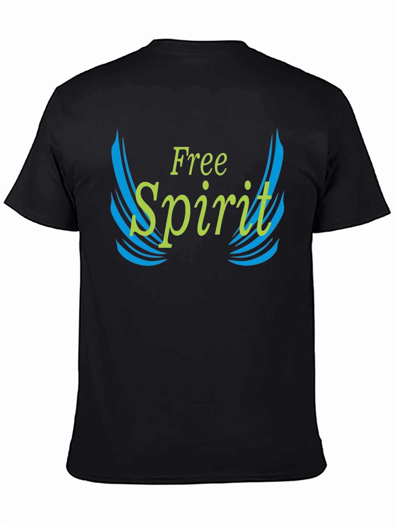 Black Free Spirit Graphic Tee - Black Cotton Blend view 4