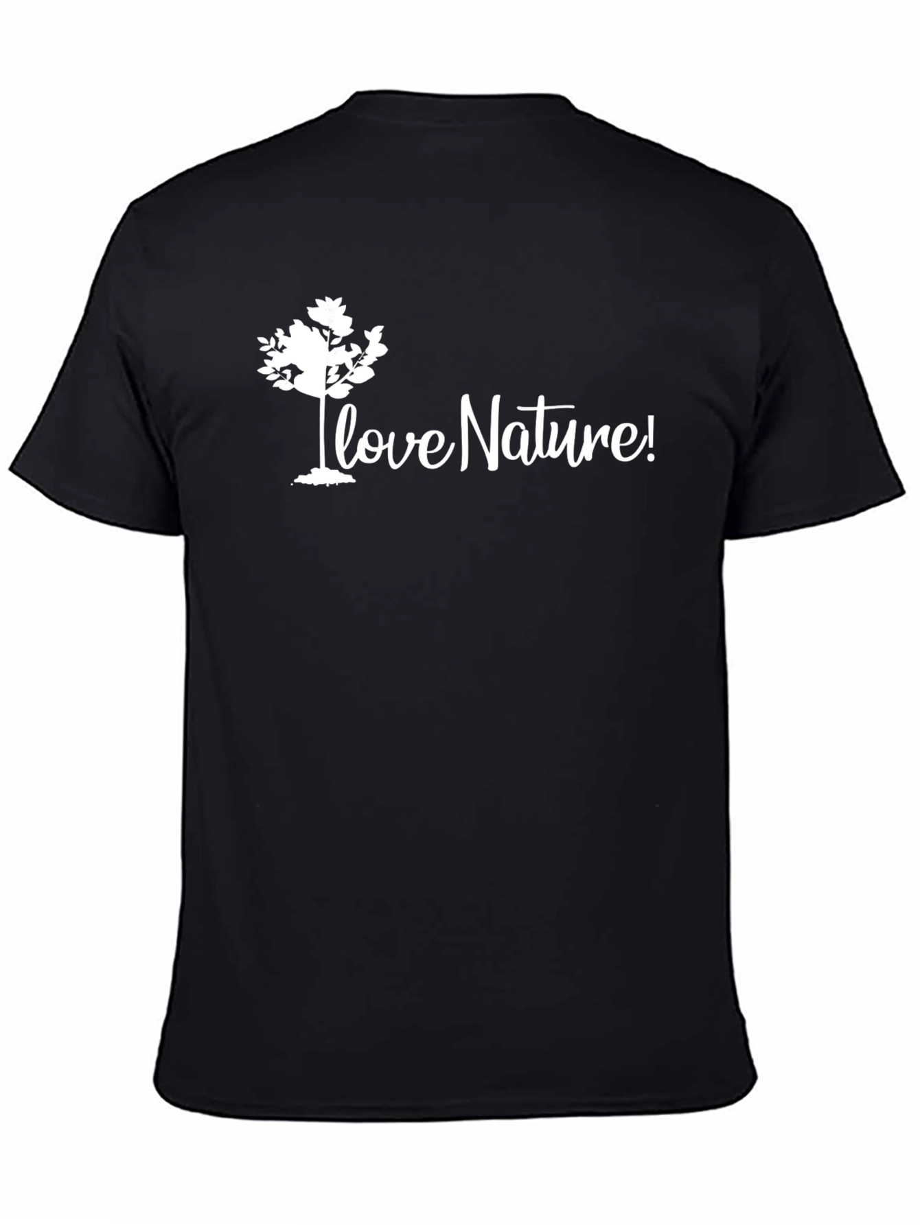 Black I Love Nature Black T-Shirt view 4