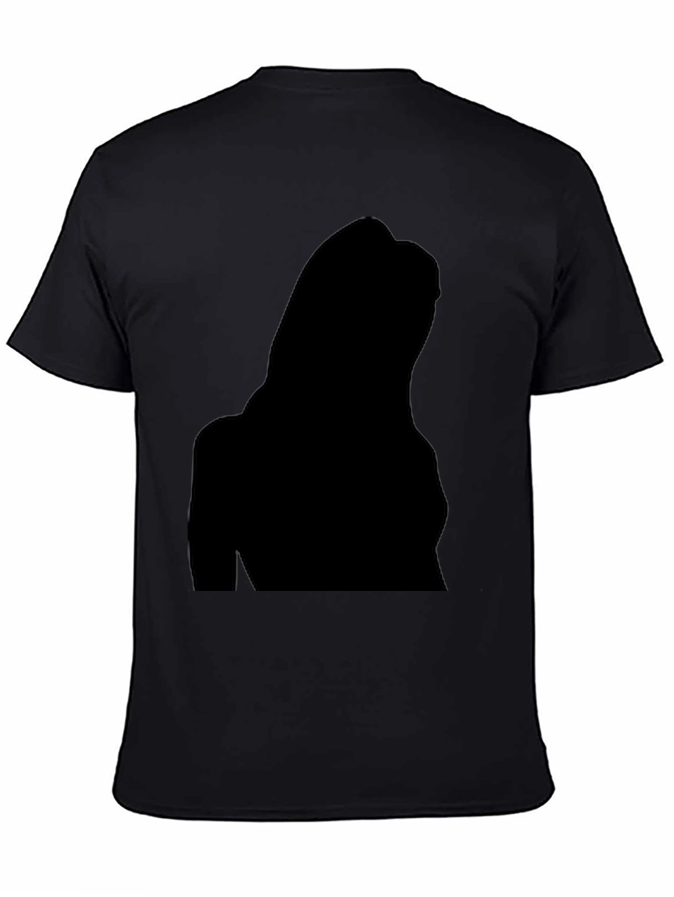Black Men's Black Silhouette Graphic Tee - Casual Style view 4