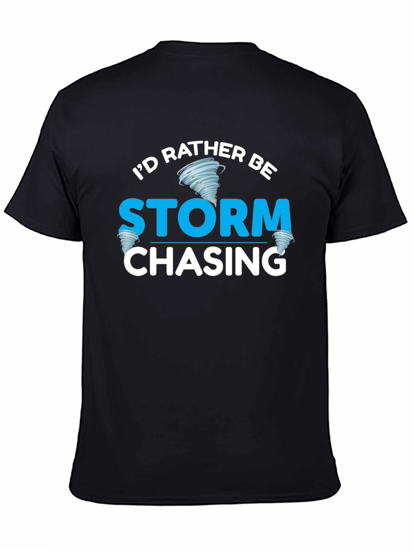 Black Storm Chaser Graphic Tee - Weather Enthusiast Shirt view 4
