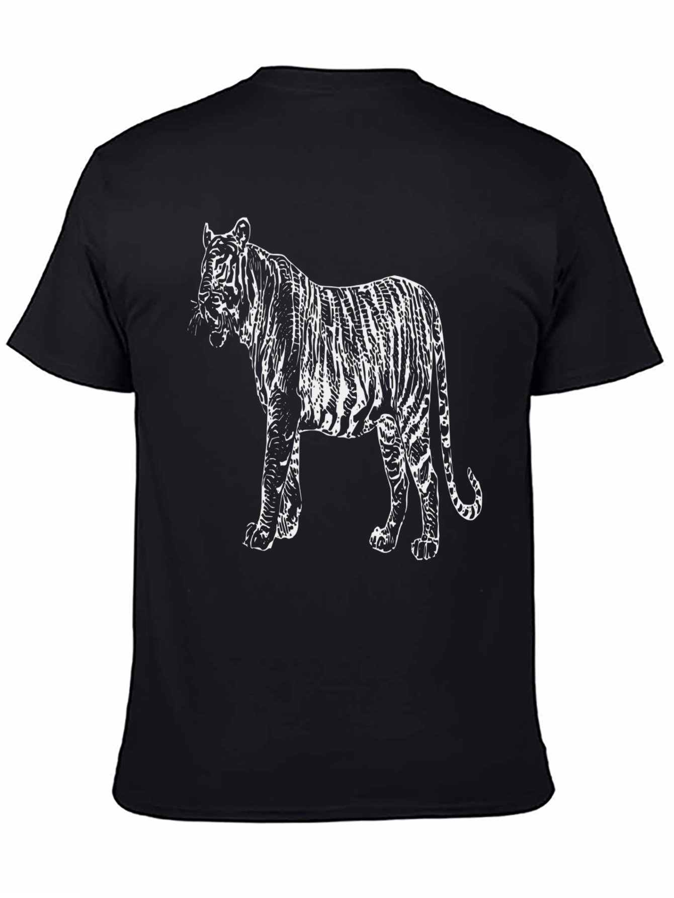 Black Black Tiger Graphic Tee - Unisex view 4