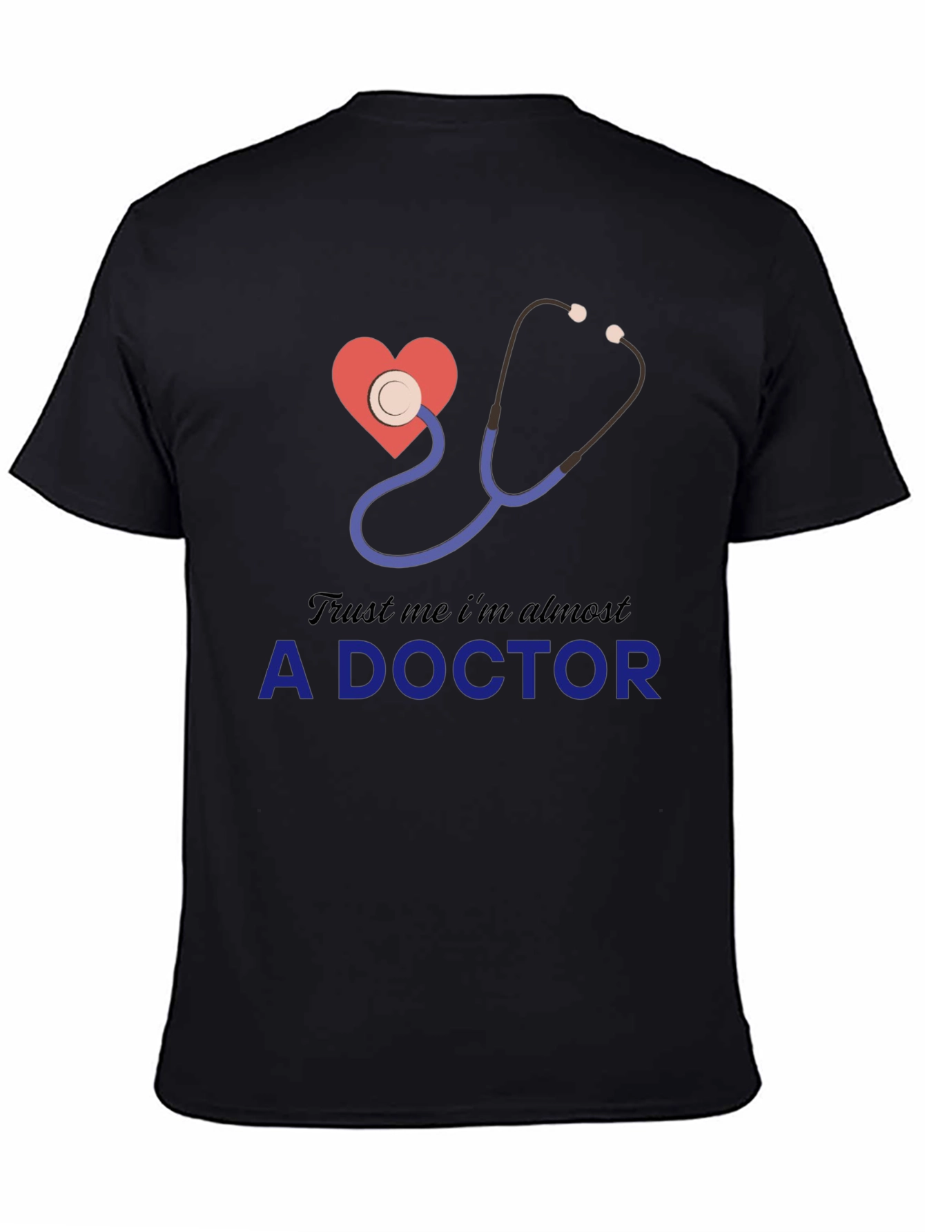 Black Future Doctor T-Shirt Funny Pre-Med Student Gift Tee view 4
