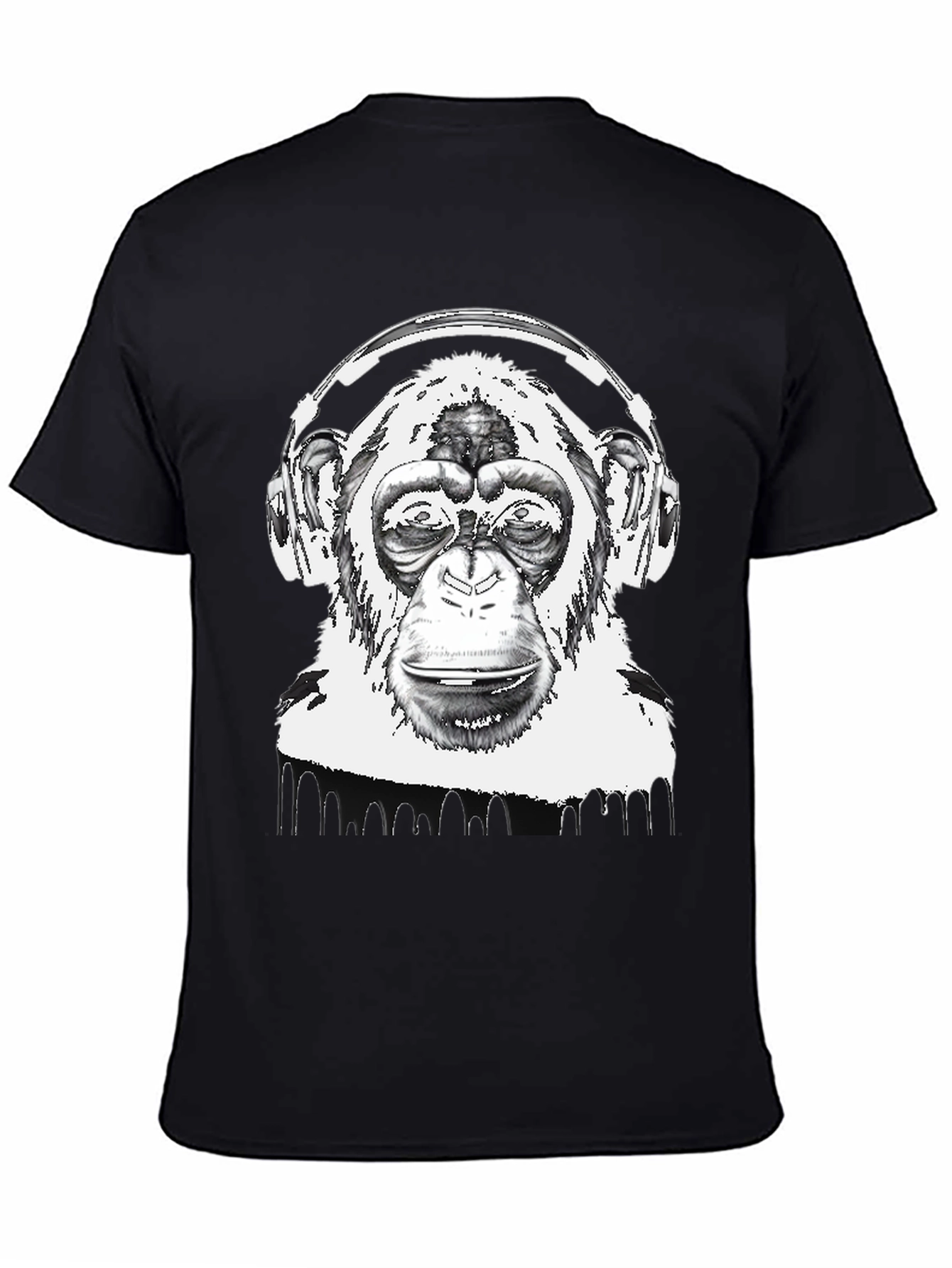 Black Monkey DJ Graphic Tee - Cool & Unique Design view 4