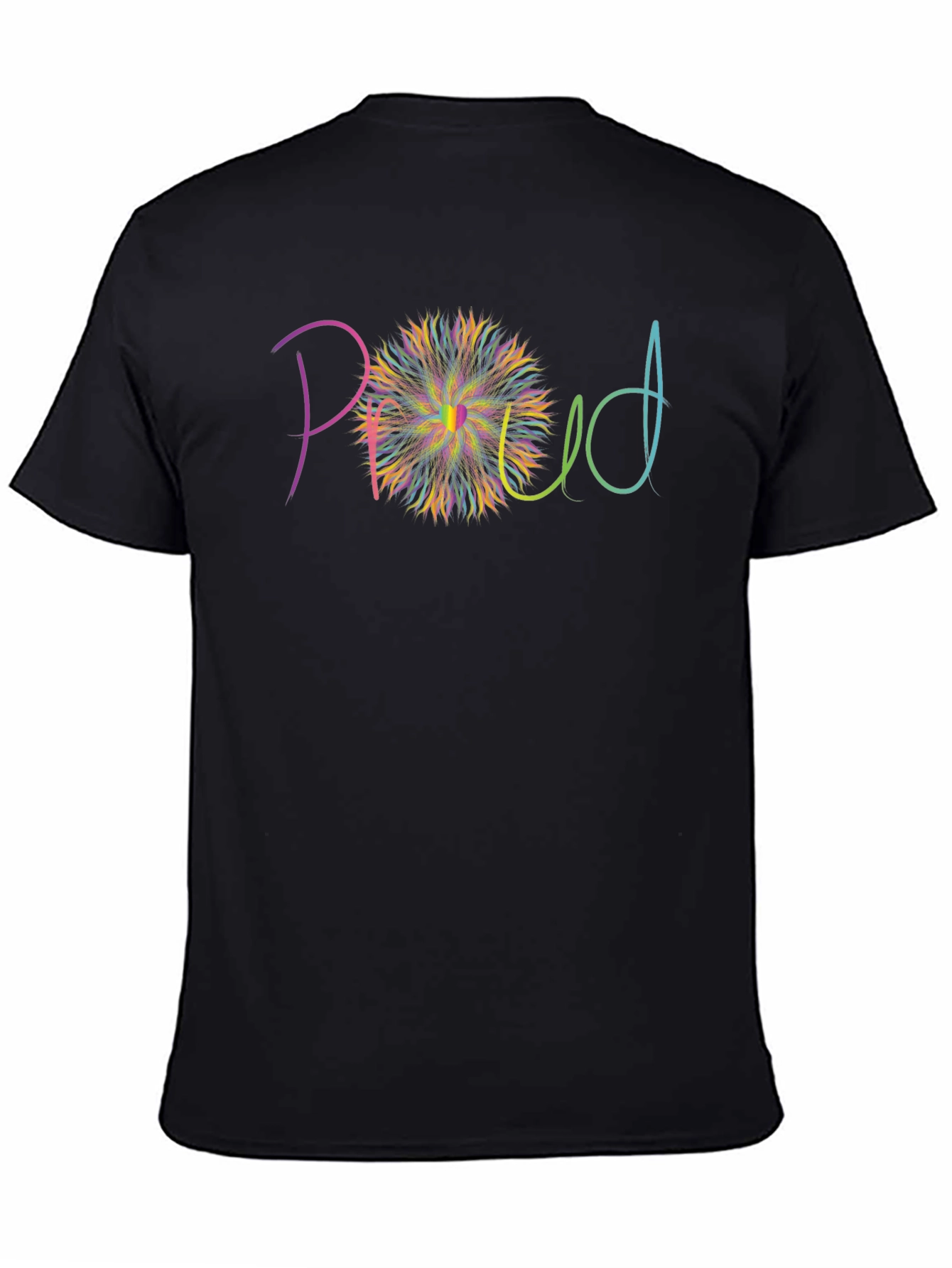 Black Proud Graphic T-Shirt - Black Cotton Blend view 4