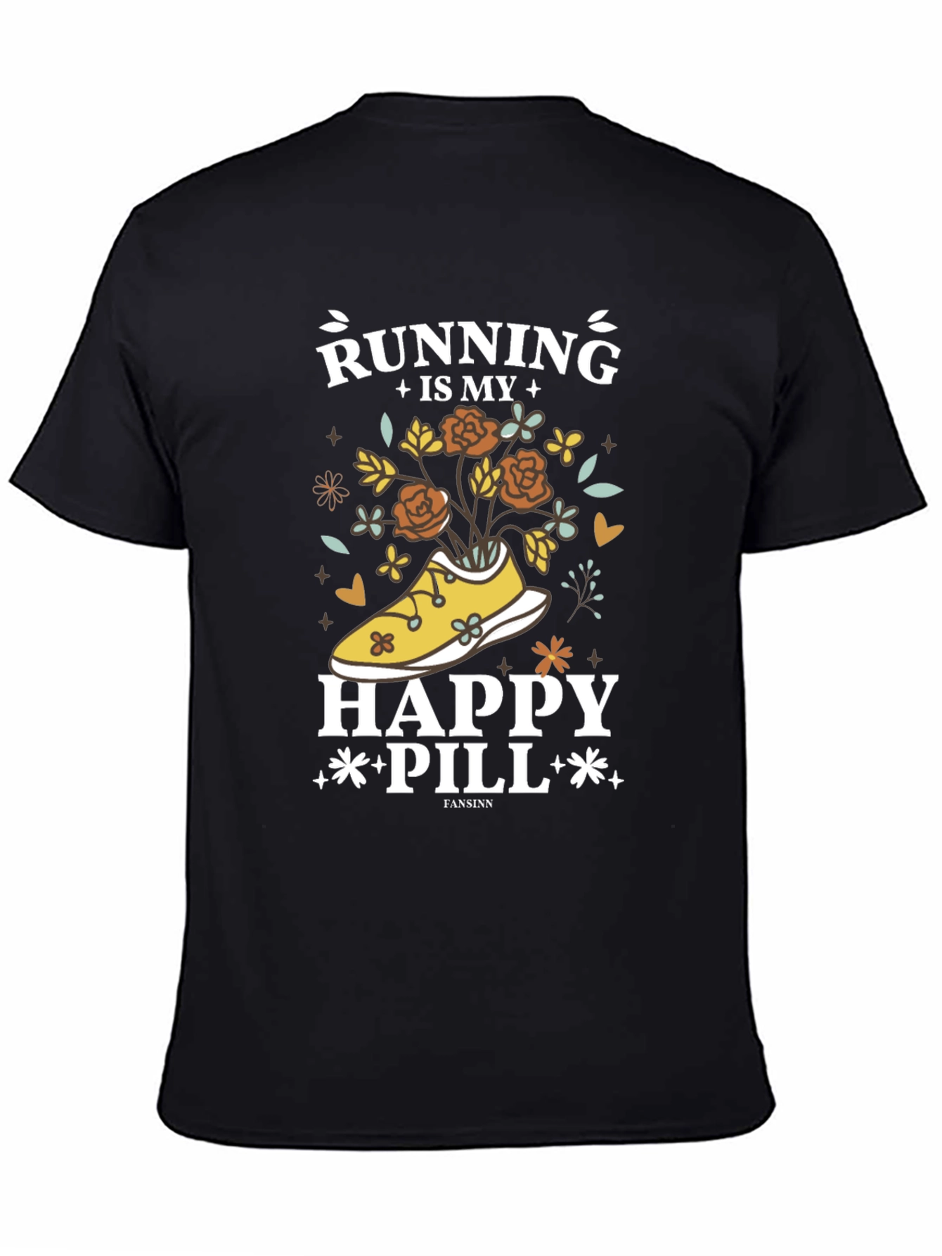 Running is My Happy Pill T-Shirt - 4