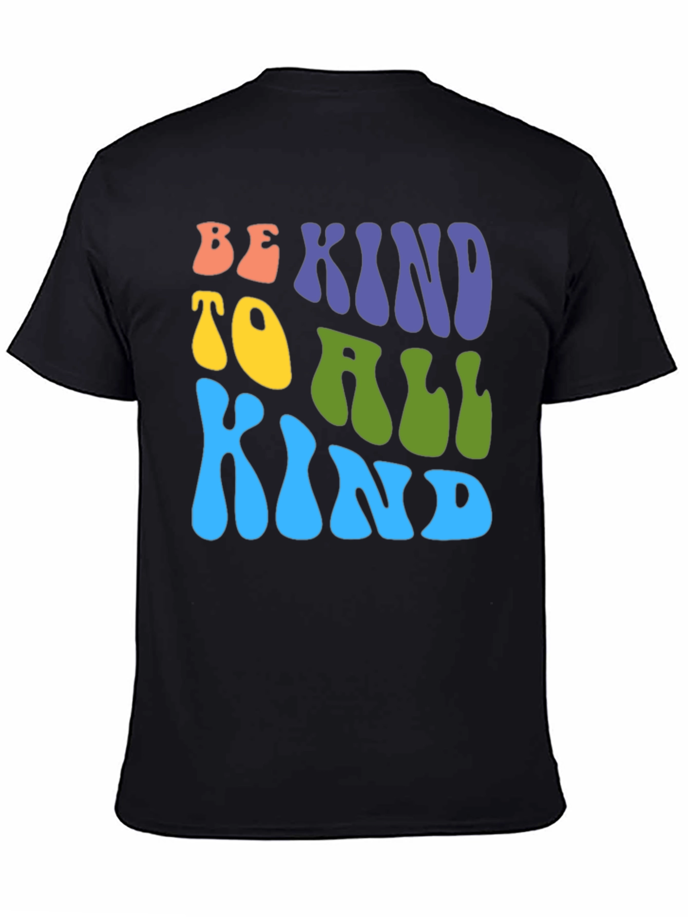 Black Be Kind T-Shirt: Retro Style Graphic Tee view 4