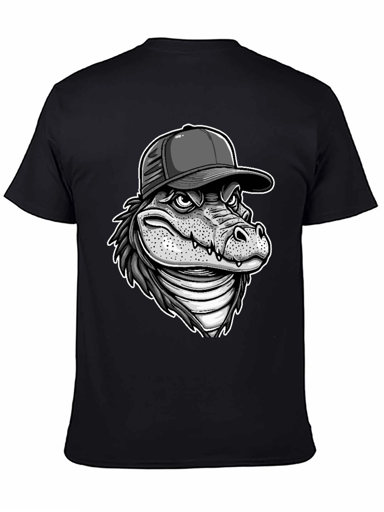 Black Alligator Graphic Tee view 4