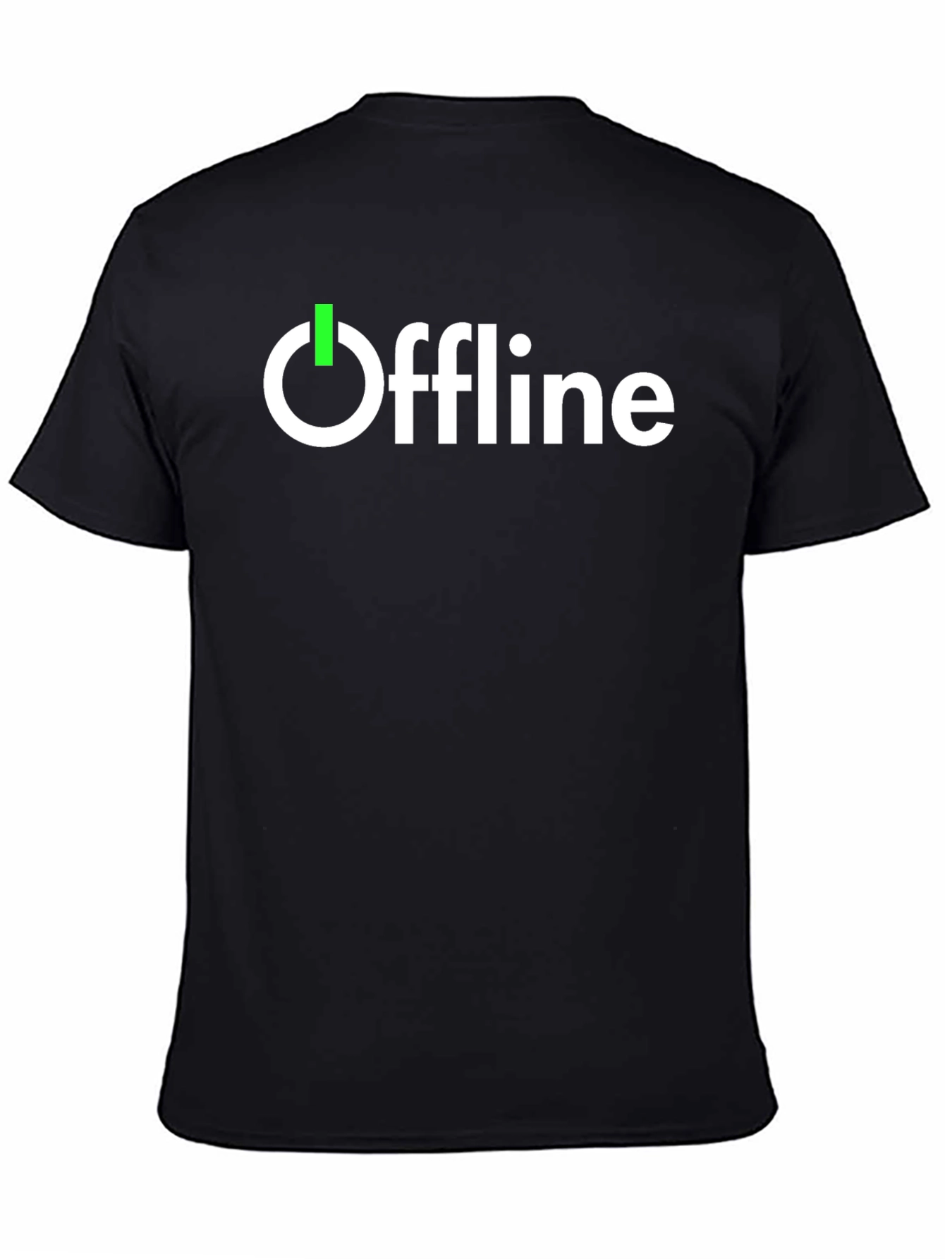 Black Offline Mode T-Shirt - Geeky Style view 4
