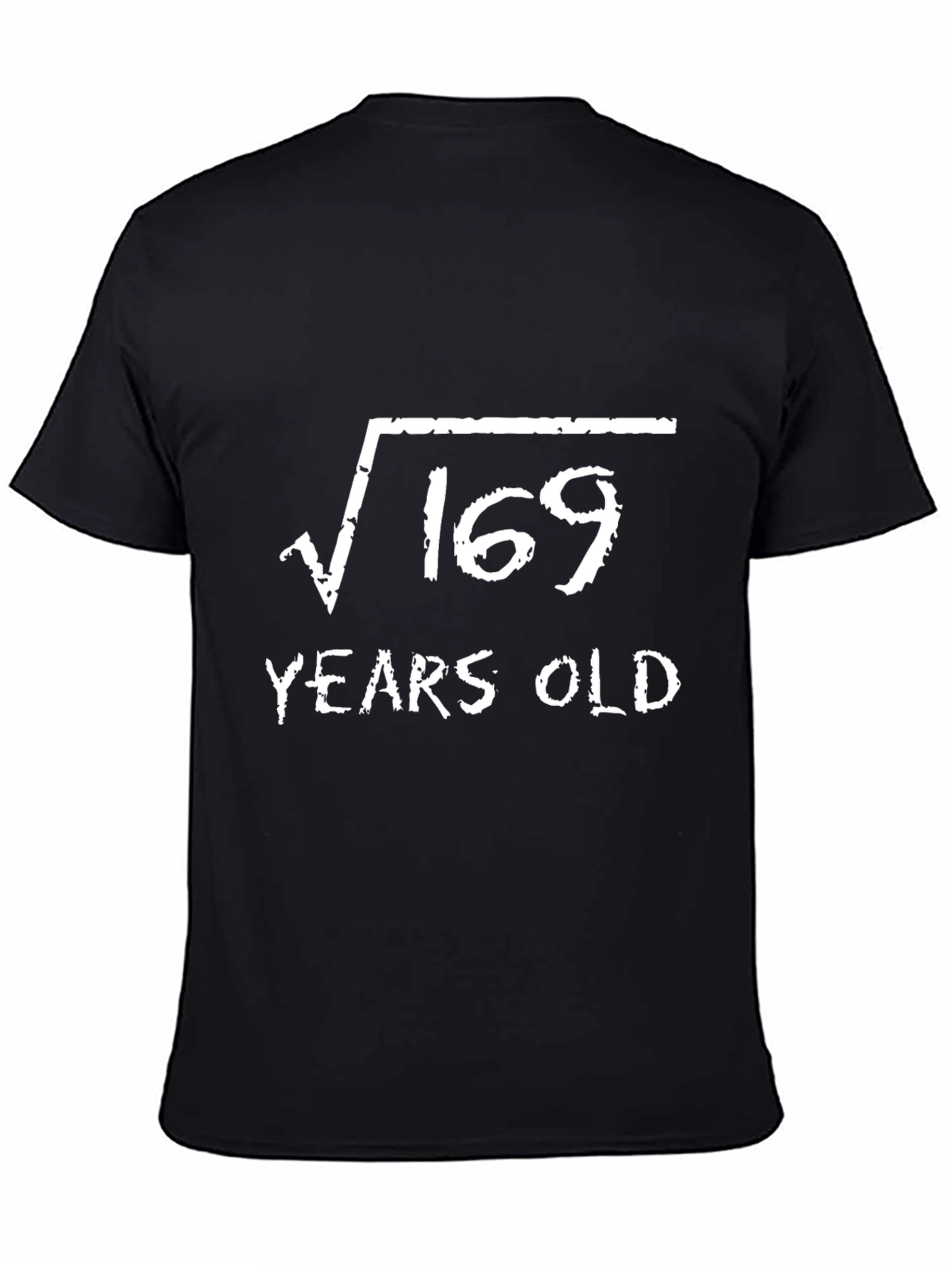 Black Funny 13th Birthday Shirt - Square Root of 169 Years Old Tee view 4