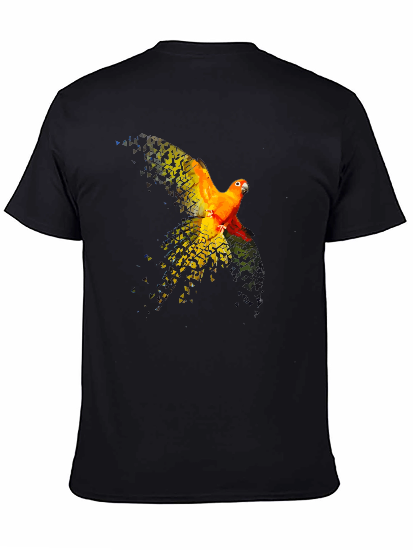 Black Parrot Graphic T-Shirt - Black Cotton Blend view 4
