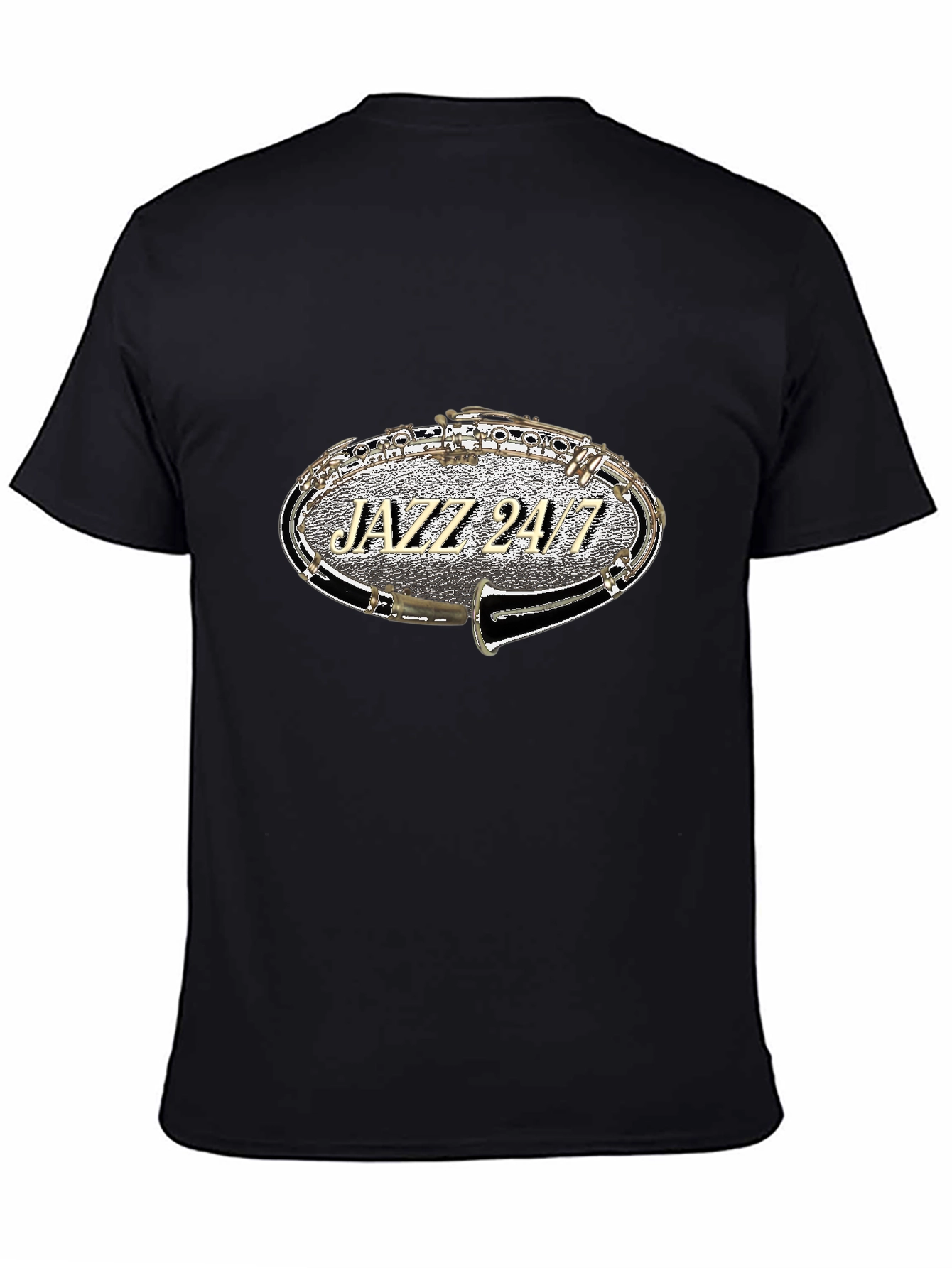 Black Jazz 24/7 Graphic T-Shirt - Music Lover Tee view 4