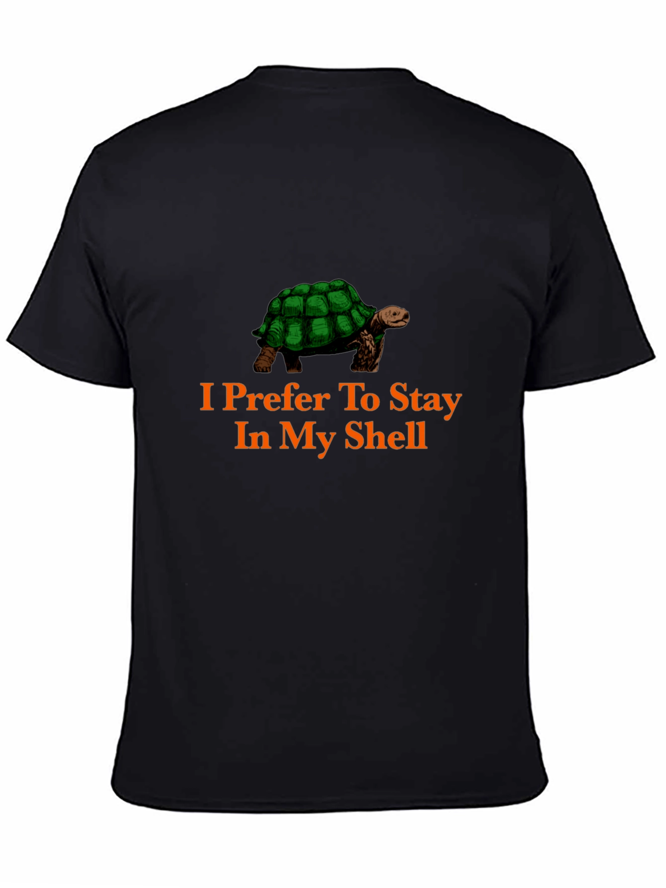 Black I Prefer To Stay In My Shell Turtle T-Shirt view 4