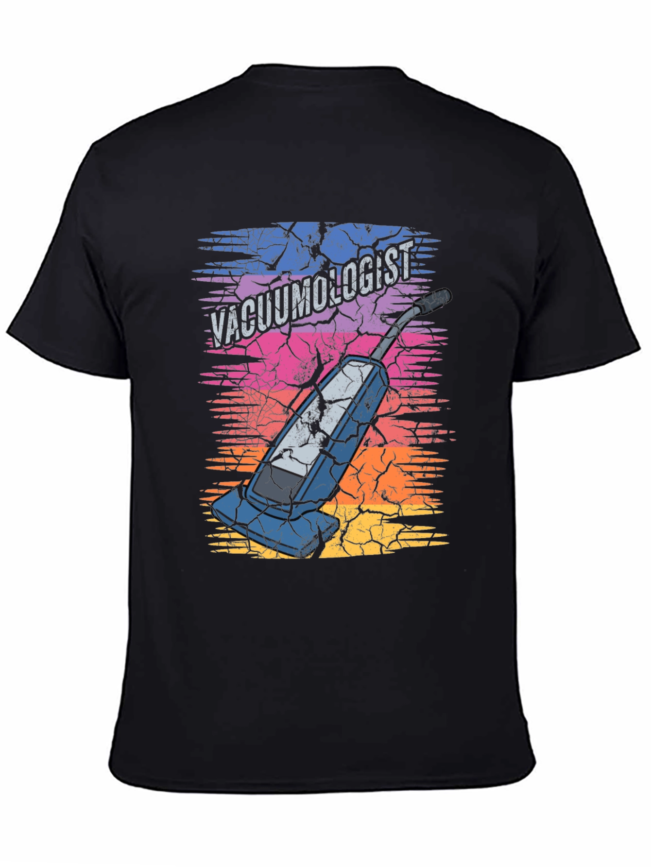Black Vacuumologist Graphic Tee - Novelty T-Shirt view 4