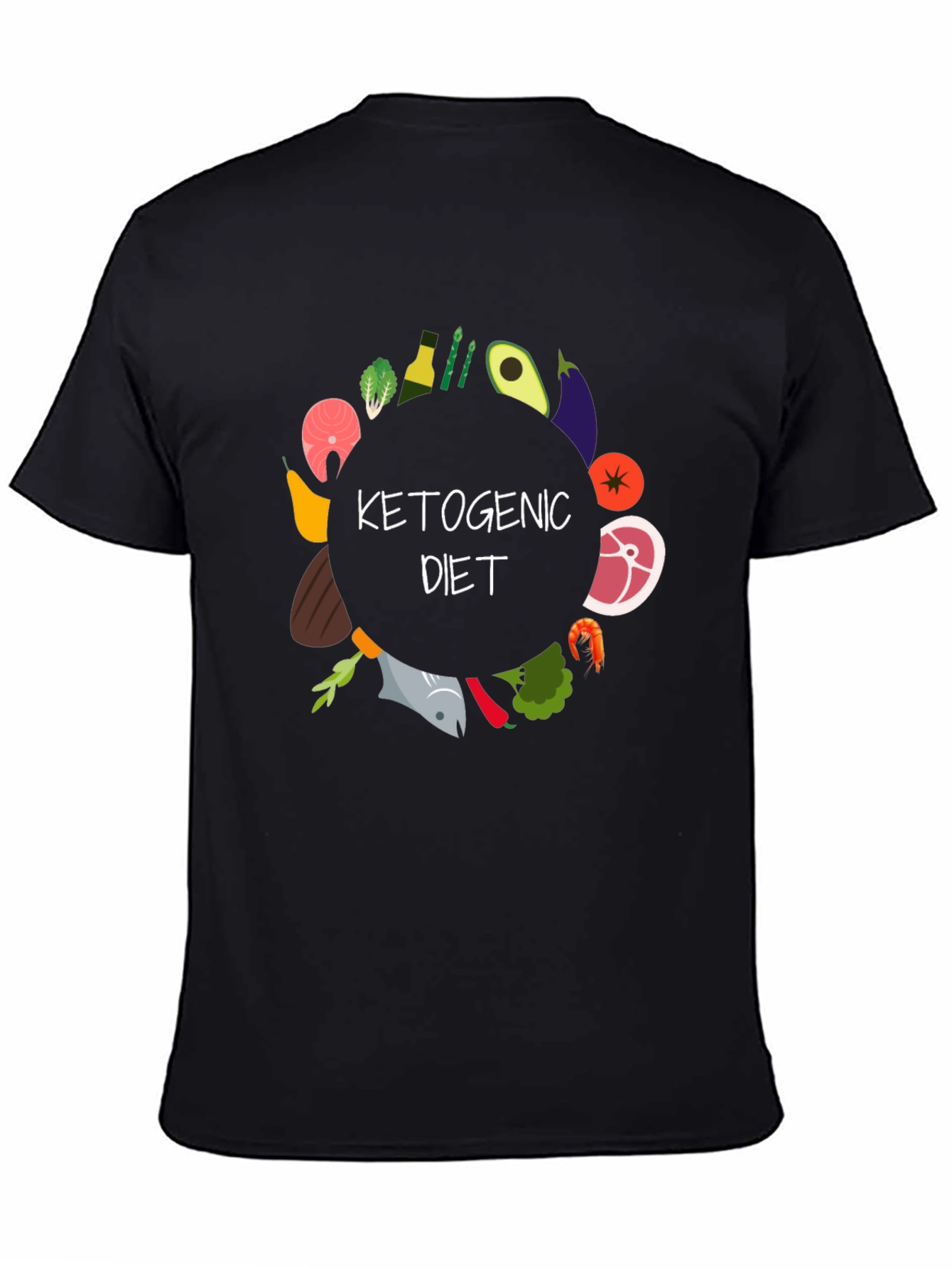 Black Ketogenic Diet T-Shirt view 4