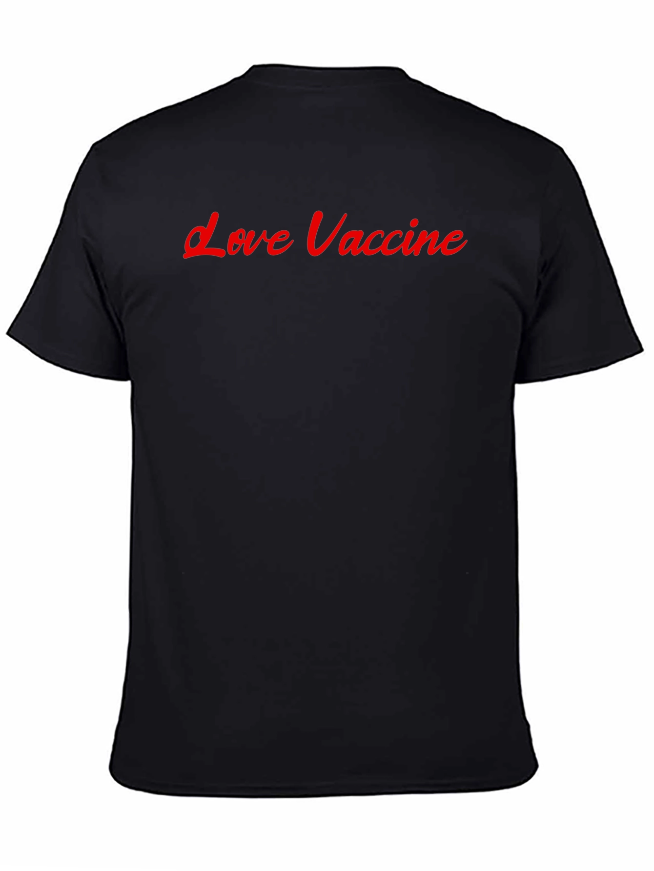 Black Love Vaccine Black Graphic Tee Shirt view 4