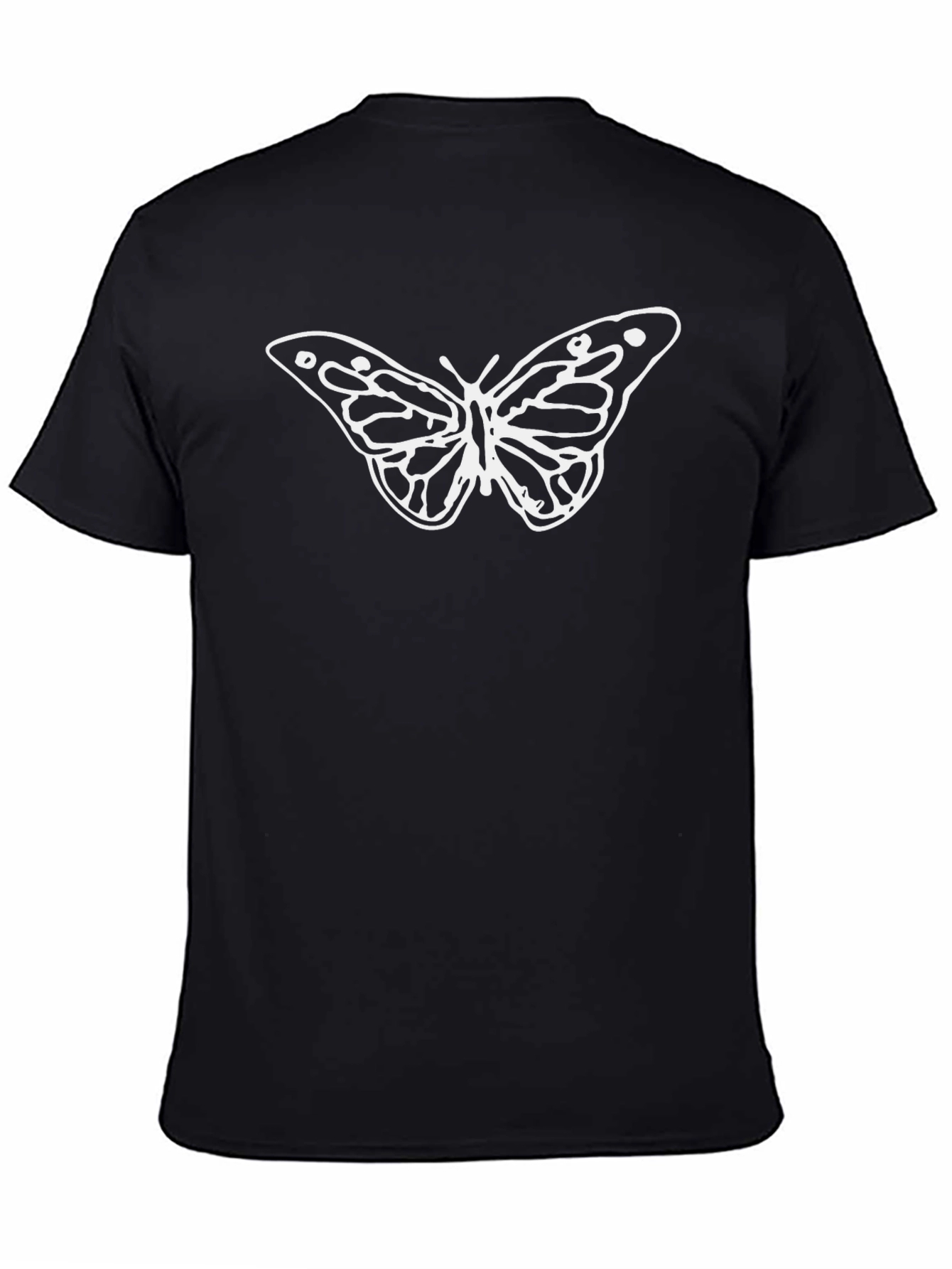 Black Butterfly Graphic Black T-Shirt view 4