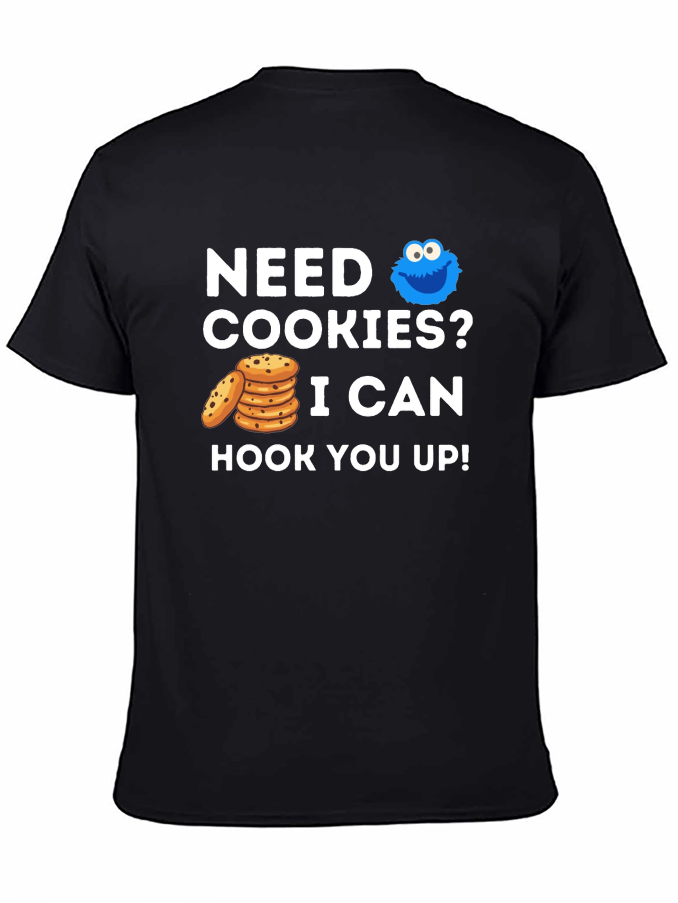 Black Need Cookies? Graphic Tee - Cookie Monster Style! view 4