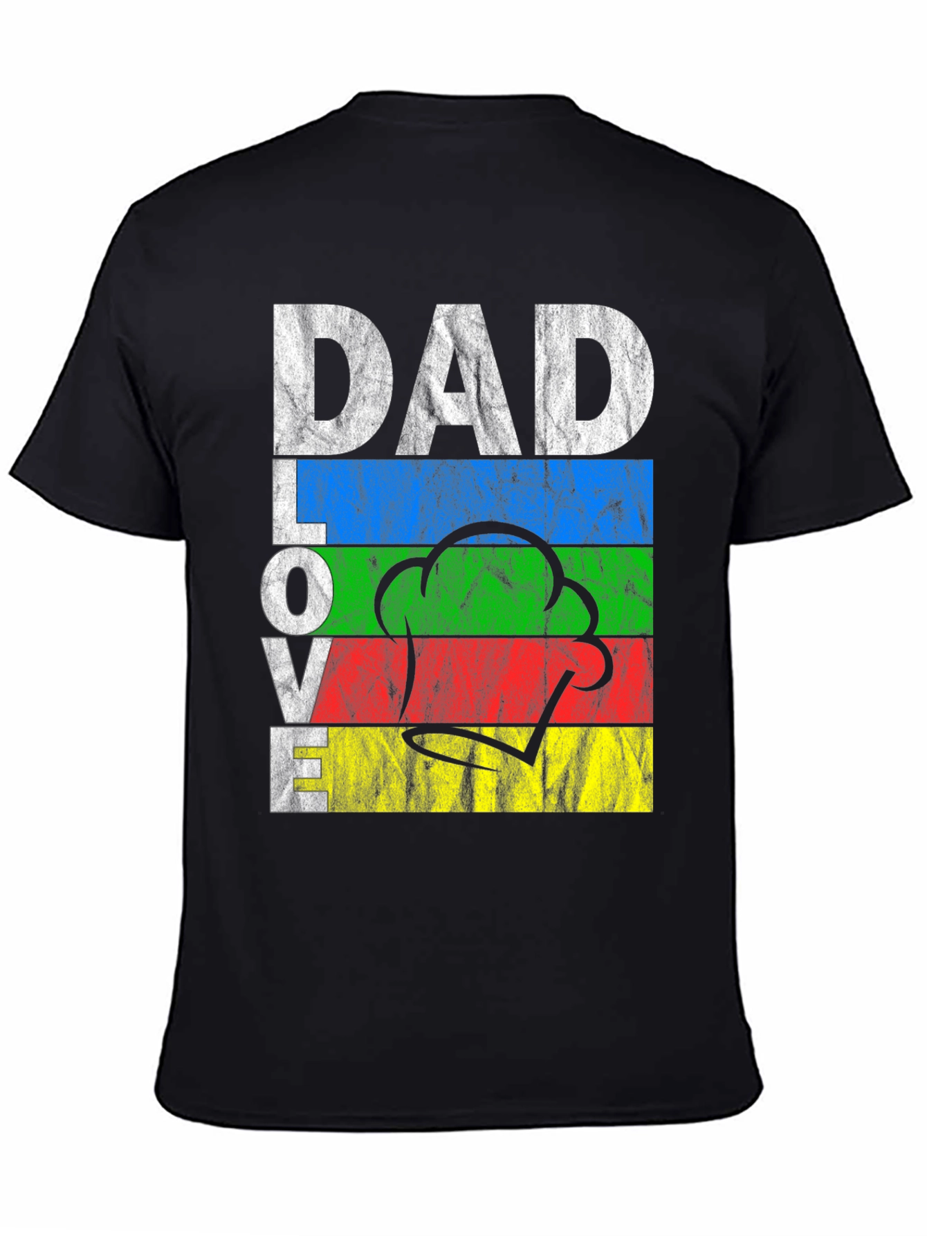 Black Dad Love Cooking T-Shirt view 4