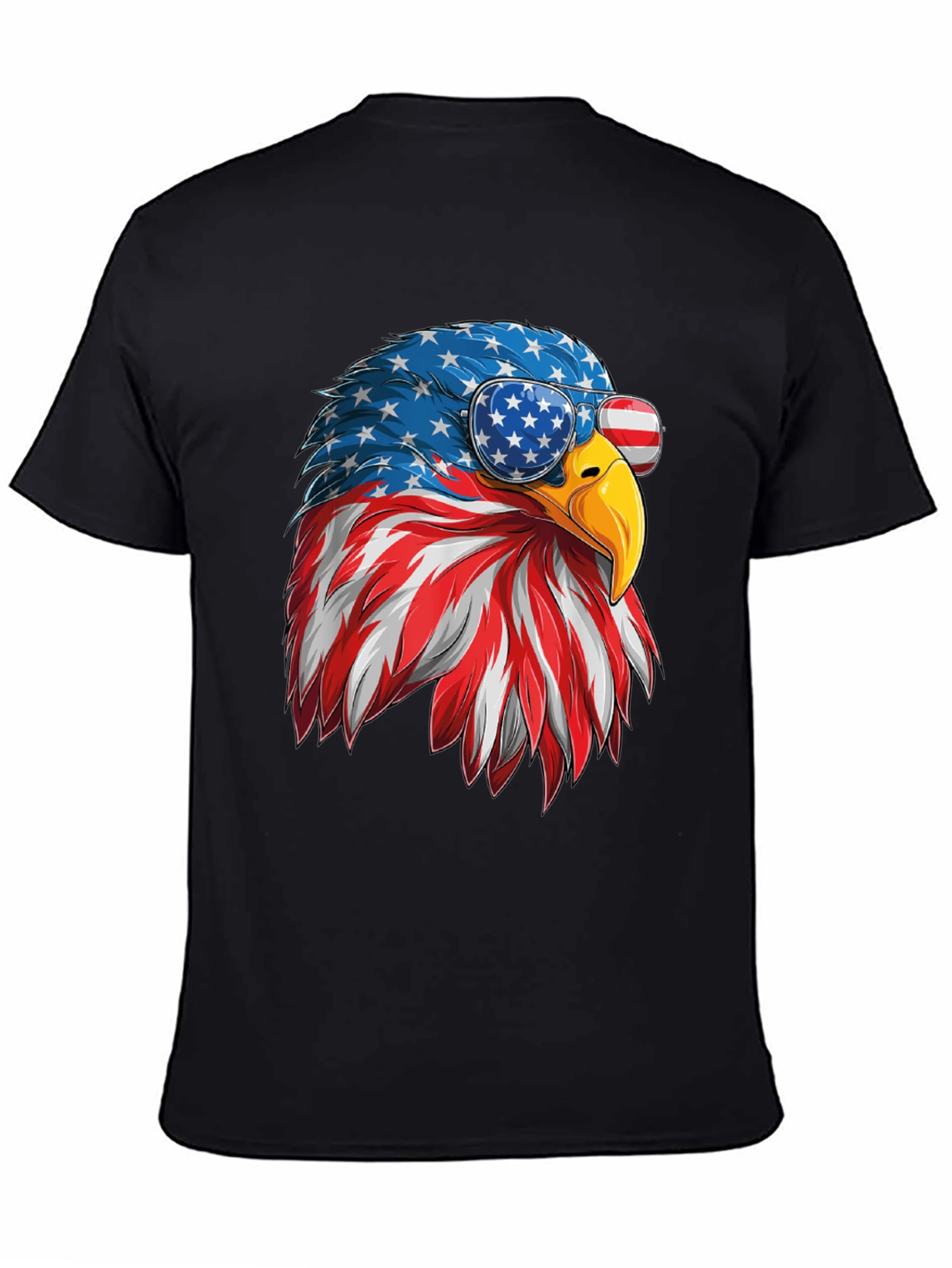 Black Patriotic Eagle Graphic Tee view 4