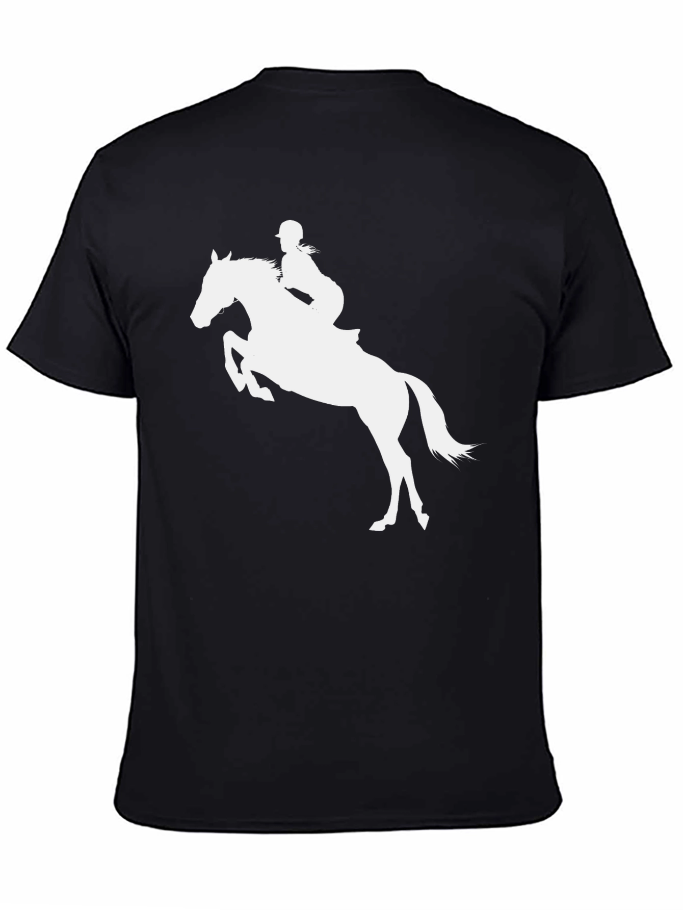 Black Equestrian Horse Riding T-Shirt - Black view 4