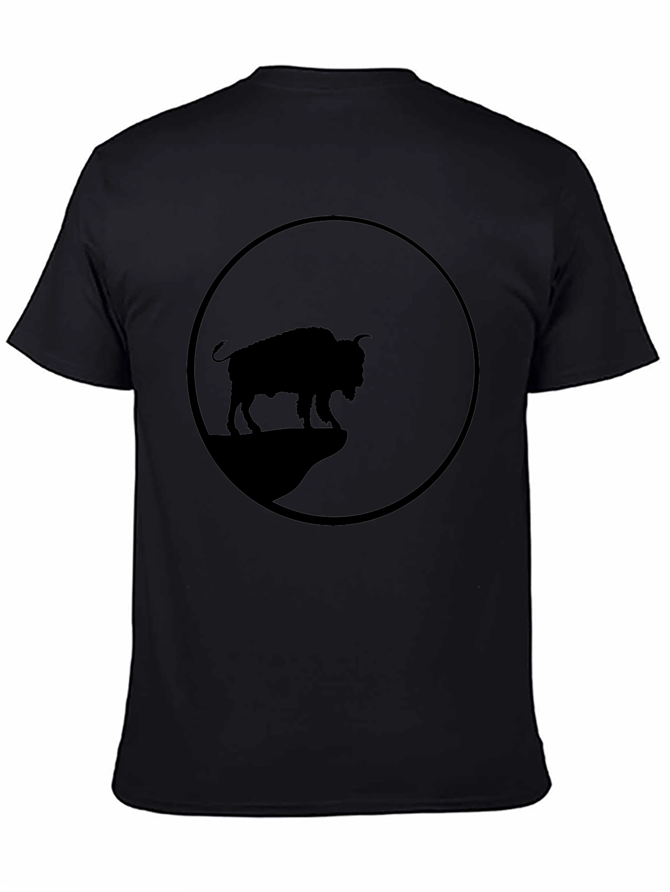 Black Bison Silhouette Graphic Tee view 4