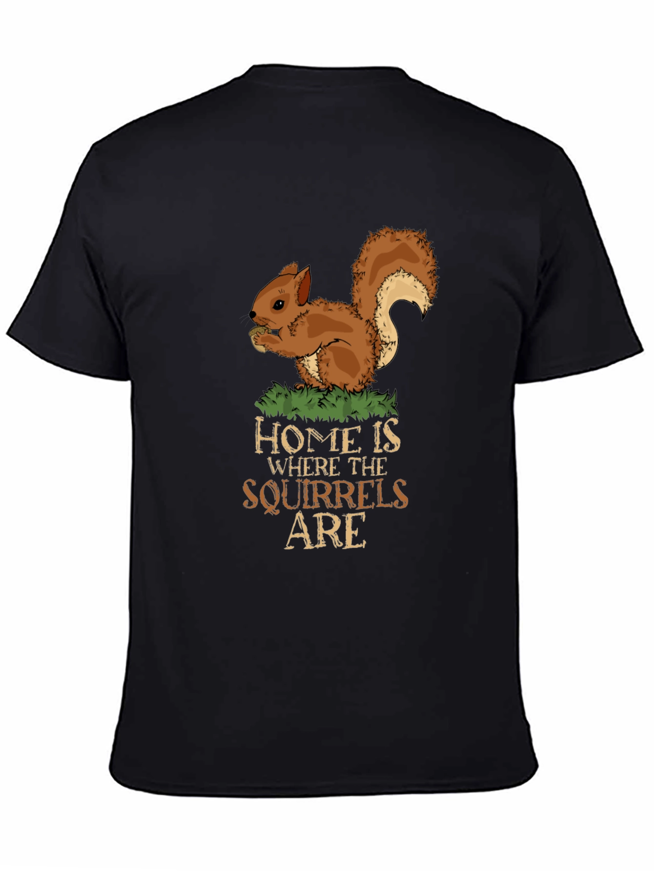 Black Squirrel Lover Tee - Home is Where the Squirrels Are view 4