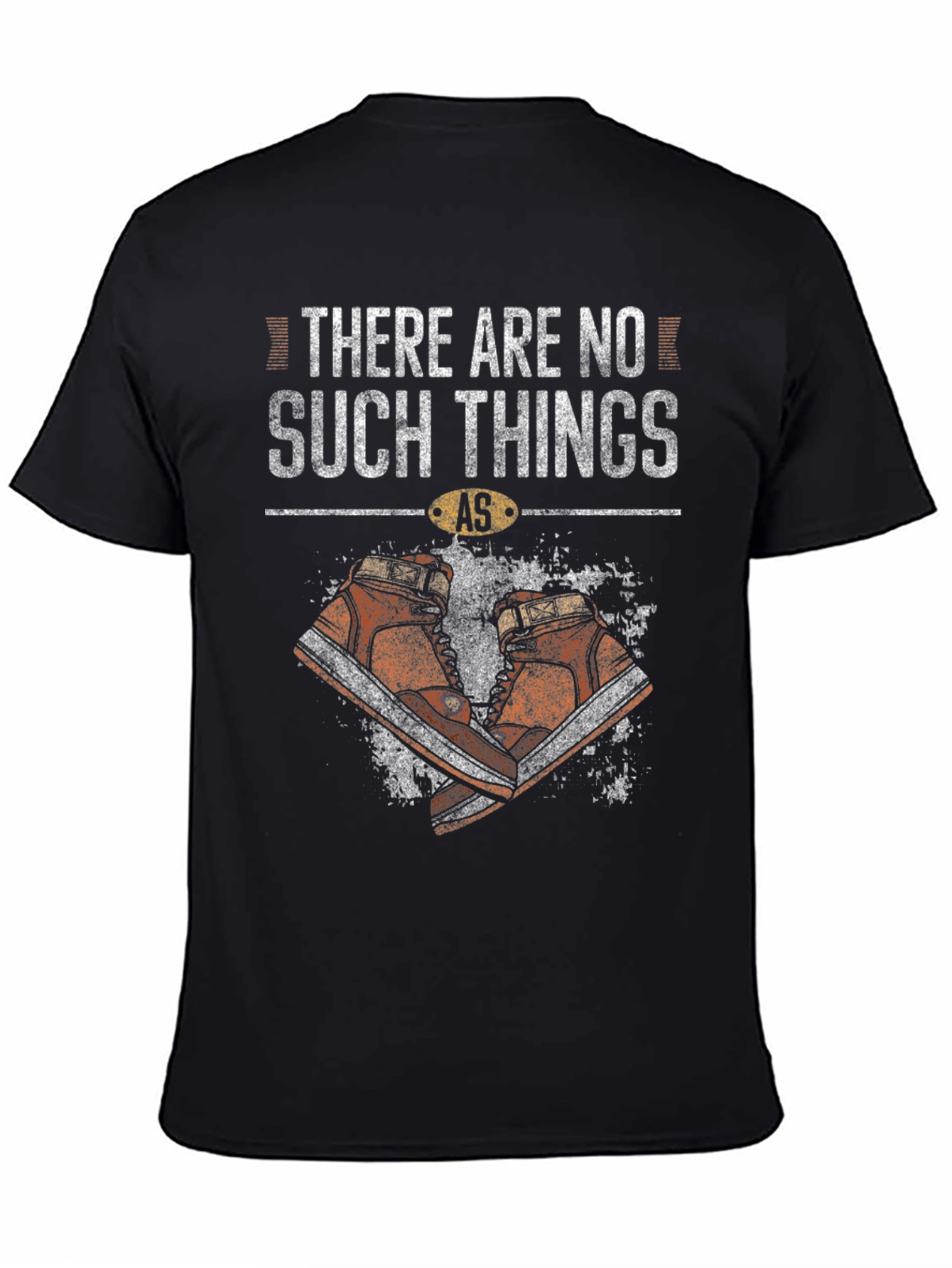 Black There are No Such Things As Sneakers Graphic T-Shirt view 4