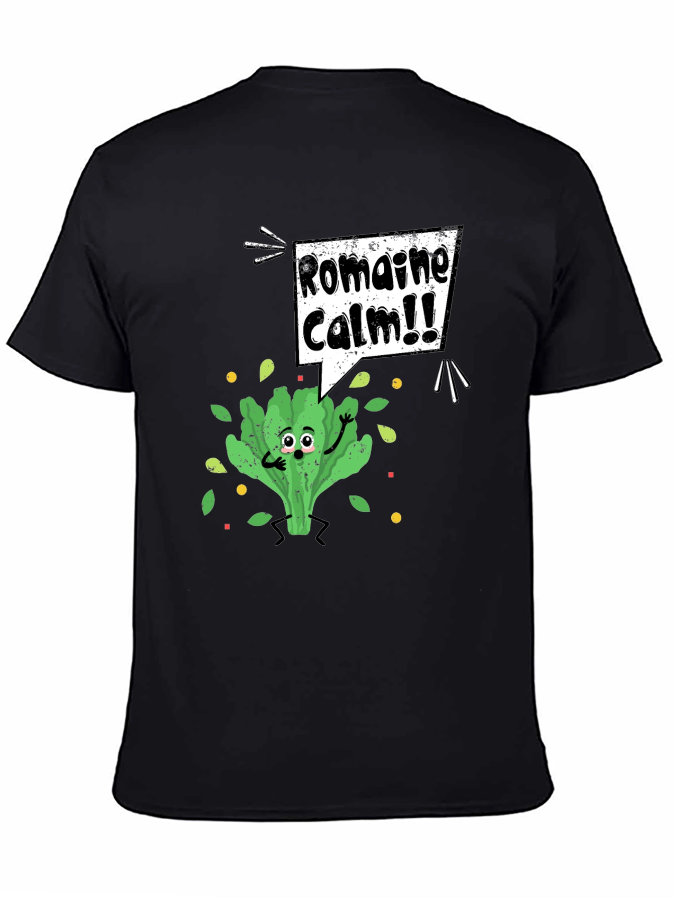Black Romaine Calm Pun T-Shirt view 4