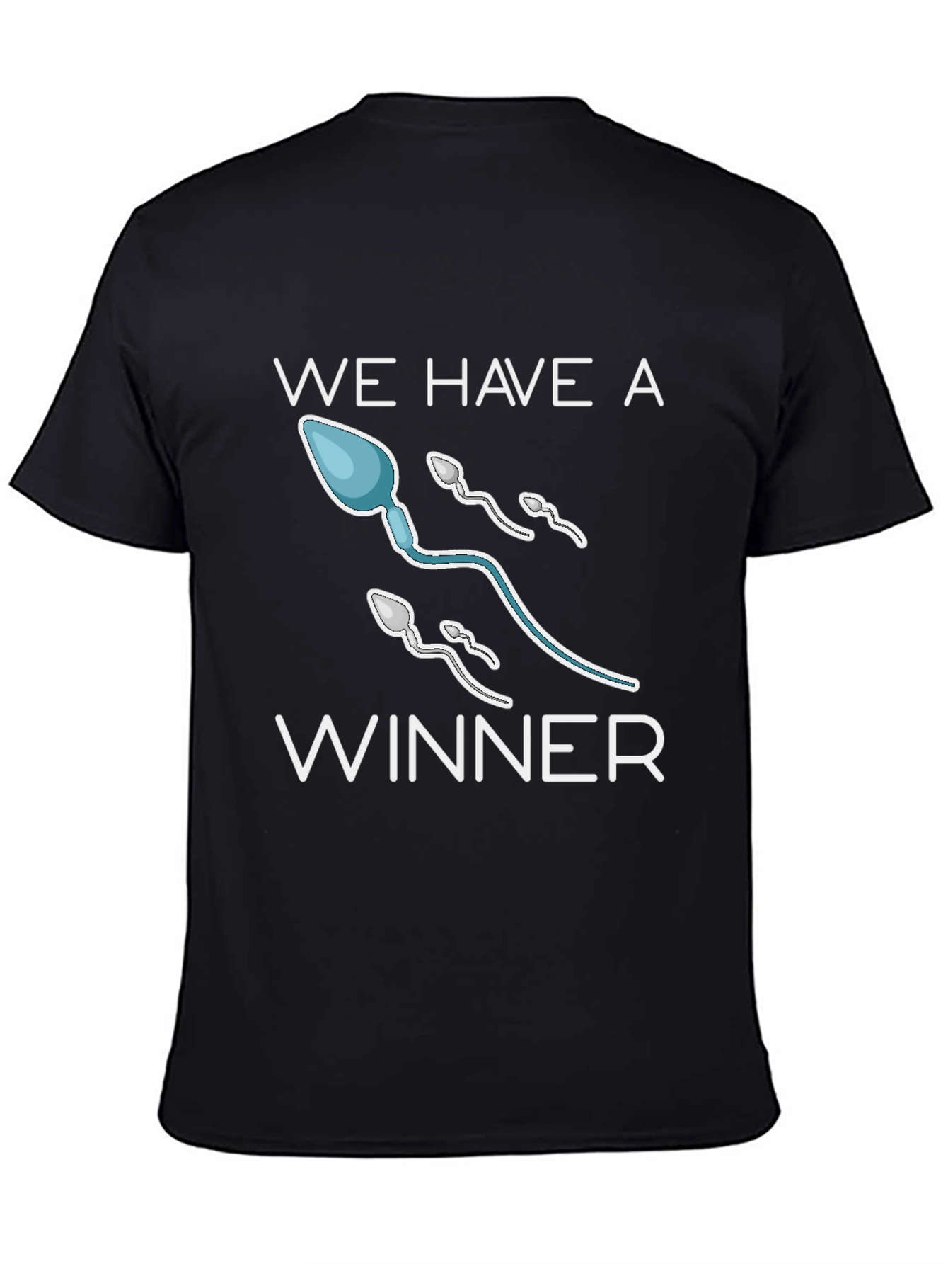 Black We Have a Winner Funny T-Shirt view 4