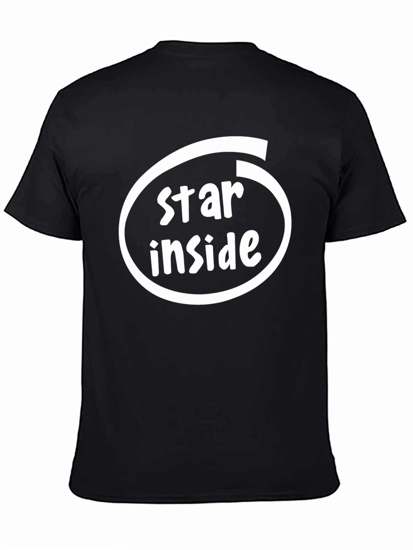 Black Star Inside Black T-Shirt view 4