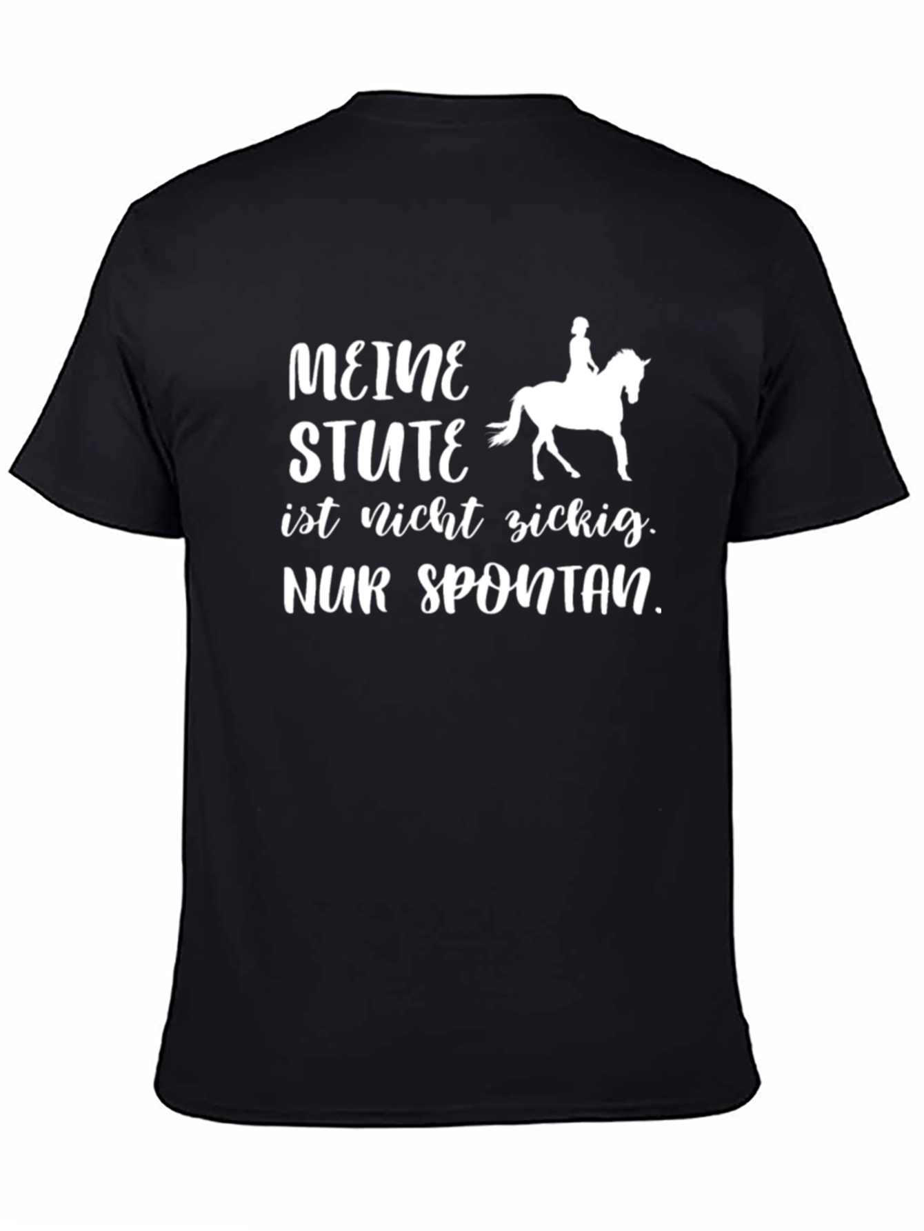 Black Funny Horse Riding T-Shirt - Meine Stute view 4