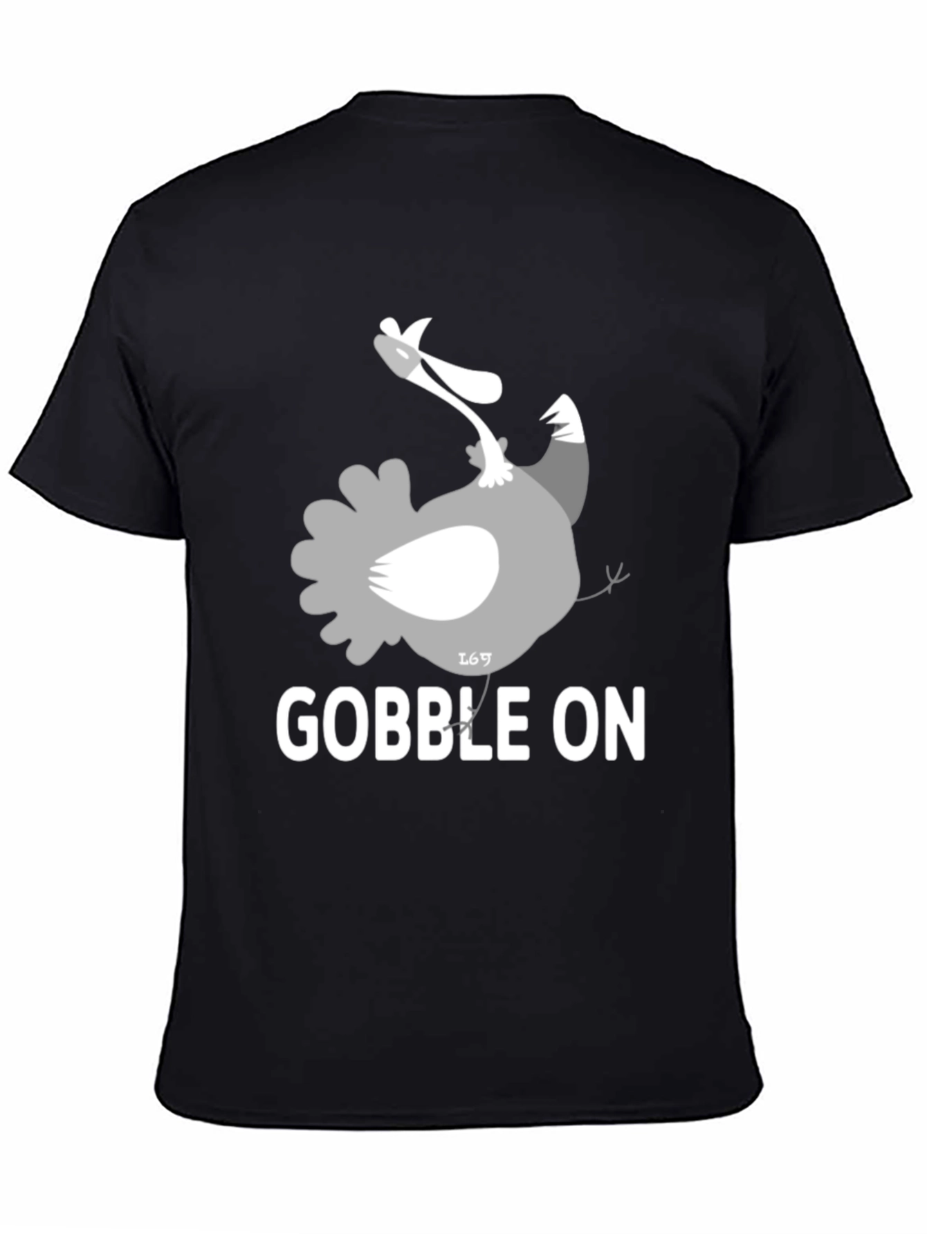 Black Gobble On Turkey Graphic Tee view 4