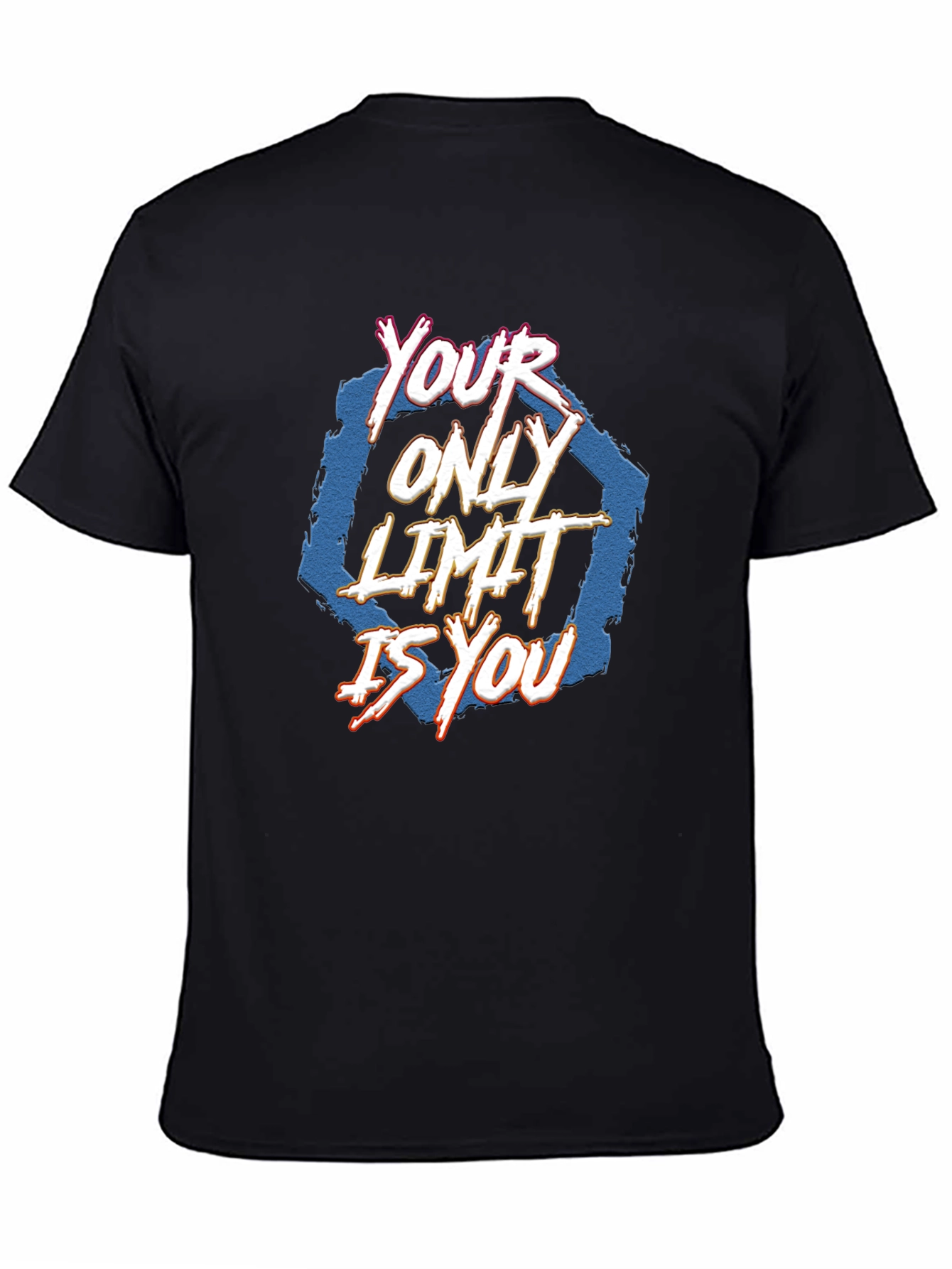 Black Your Only Limit Is You T-Shirt - Motivational Tee view 4