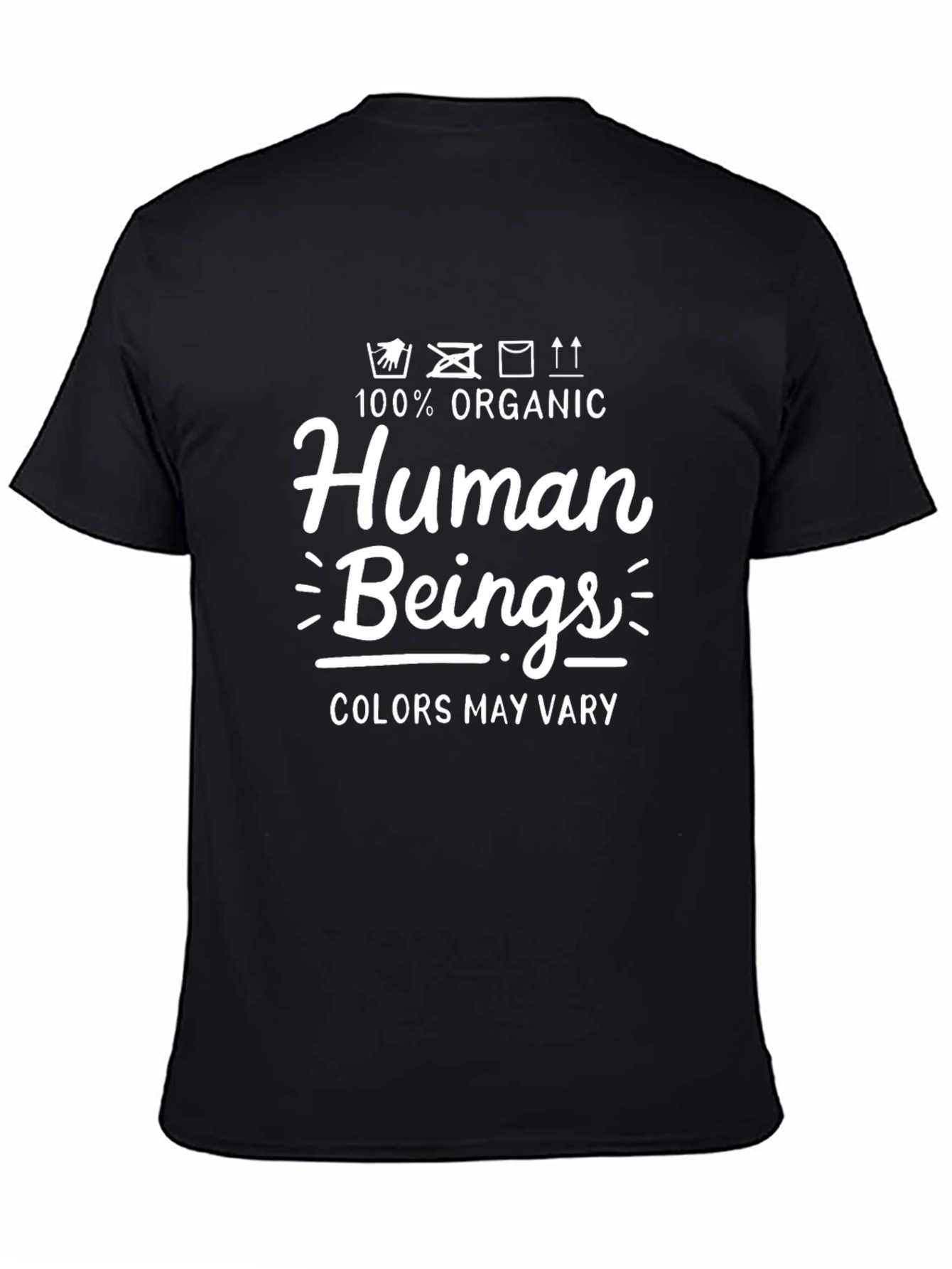 Black Organic Human Beings Graphic Tee view 4
