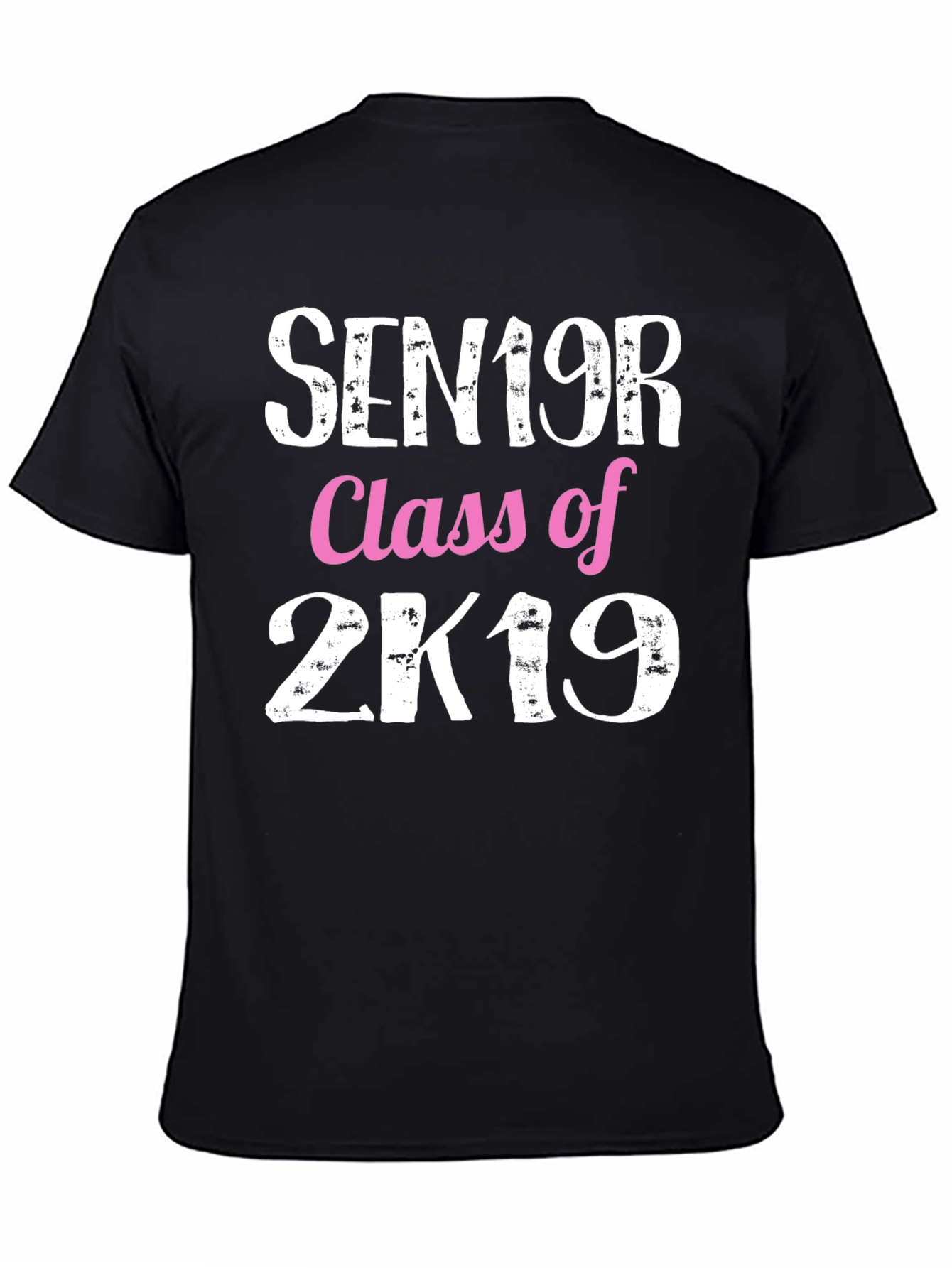 Black Senior Class of 2K19 T-Shirt view 4