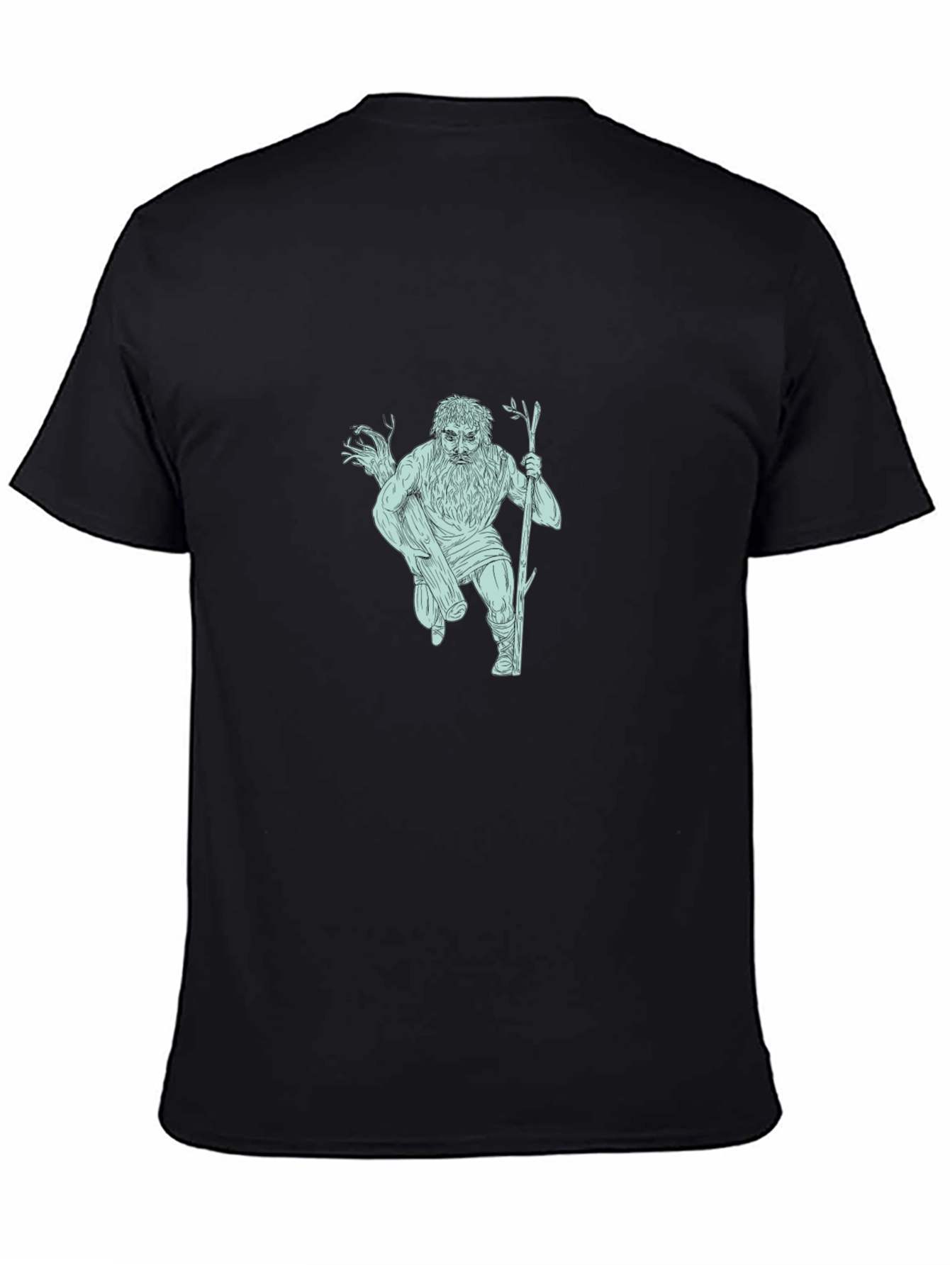 Black Mythical Forest Man T-Shirt view 4