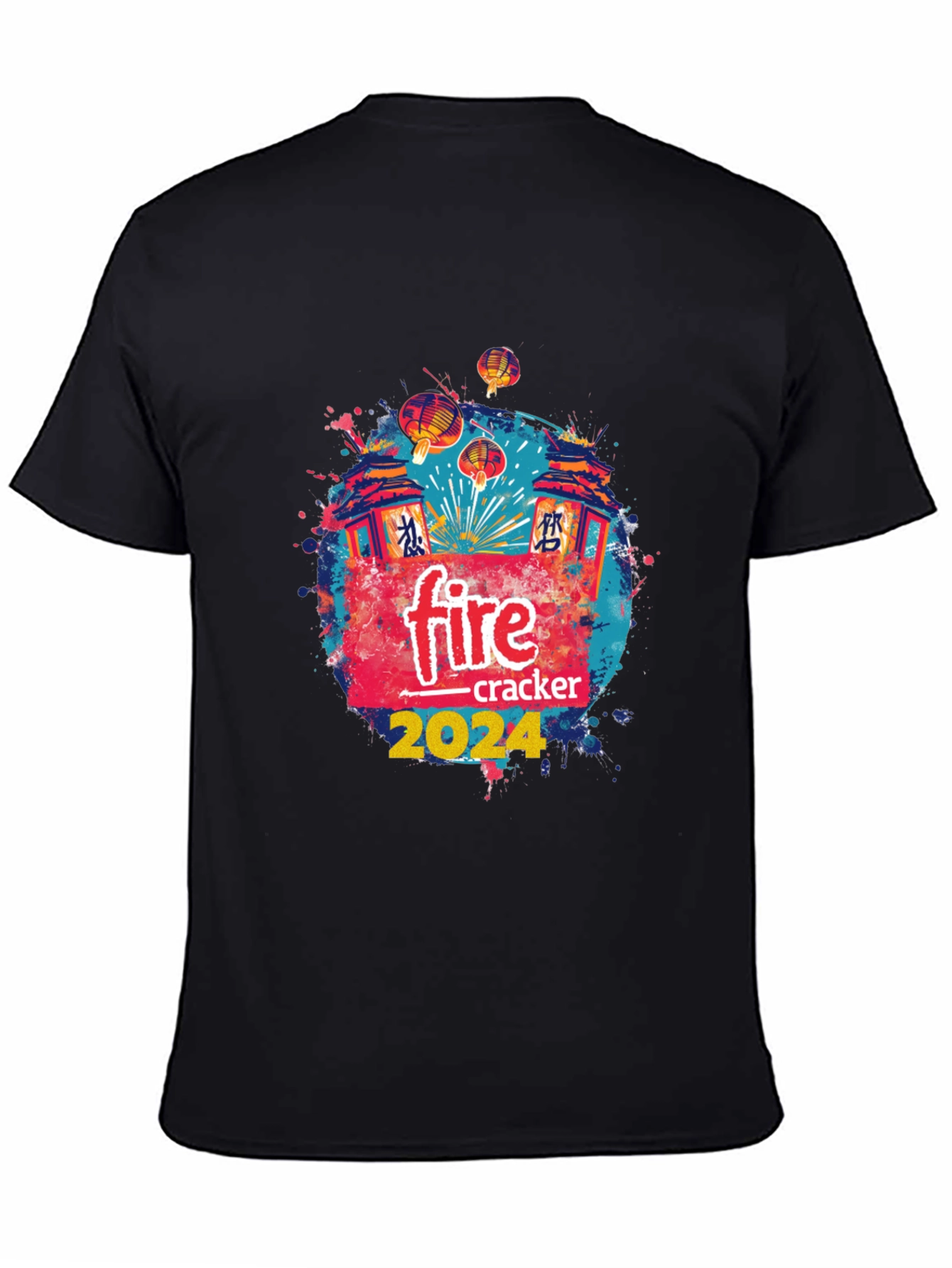 Black Firecracker 2024 Graphic T-Shirt view 4